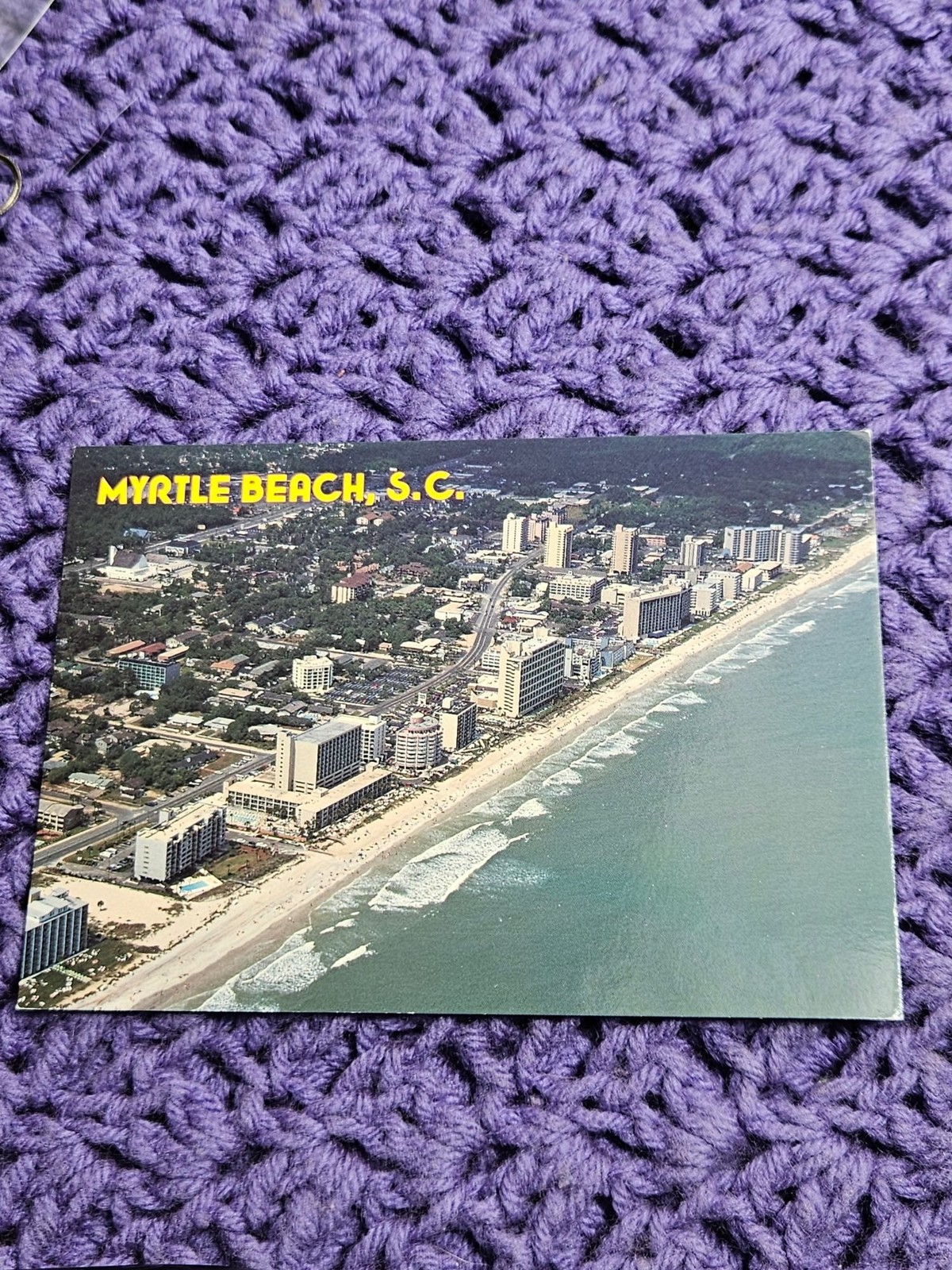An aerial view of the Myrtle Beach skyline in South Carolina Postcard
