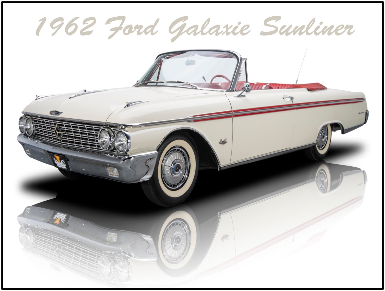 1962 Ford Galaxie Sunliner Convertible NEW Metal Sign: 12 x 16\