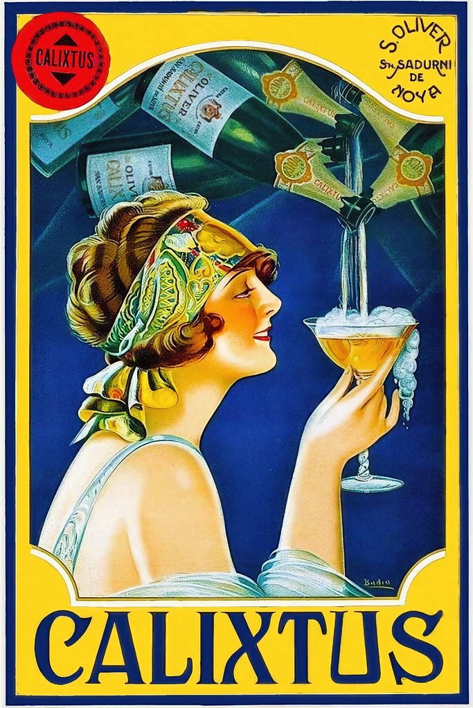🍾 Calixtus Vintage Art Nouveau Poster - 24x32”