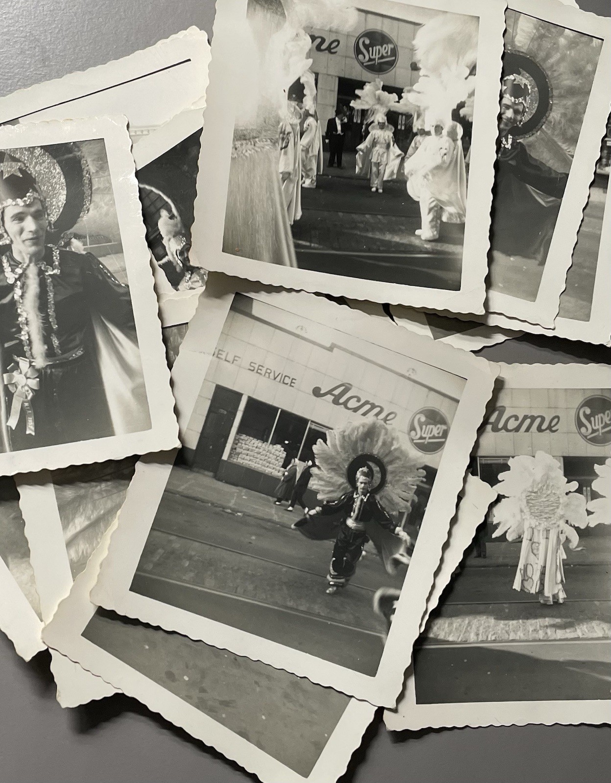 Vintage Disneyland Castle Photo - 1959 B&W Lot of 4 Photos Native Americans