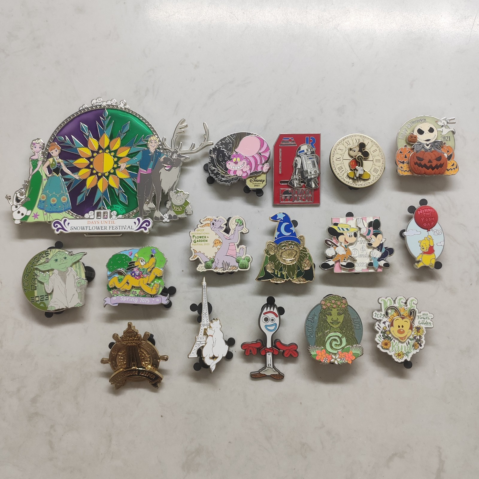 Disney exchange badges come in groups of 15 pins
