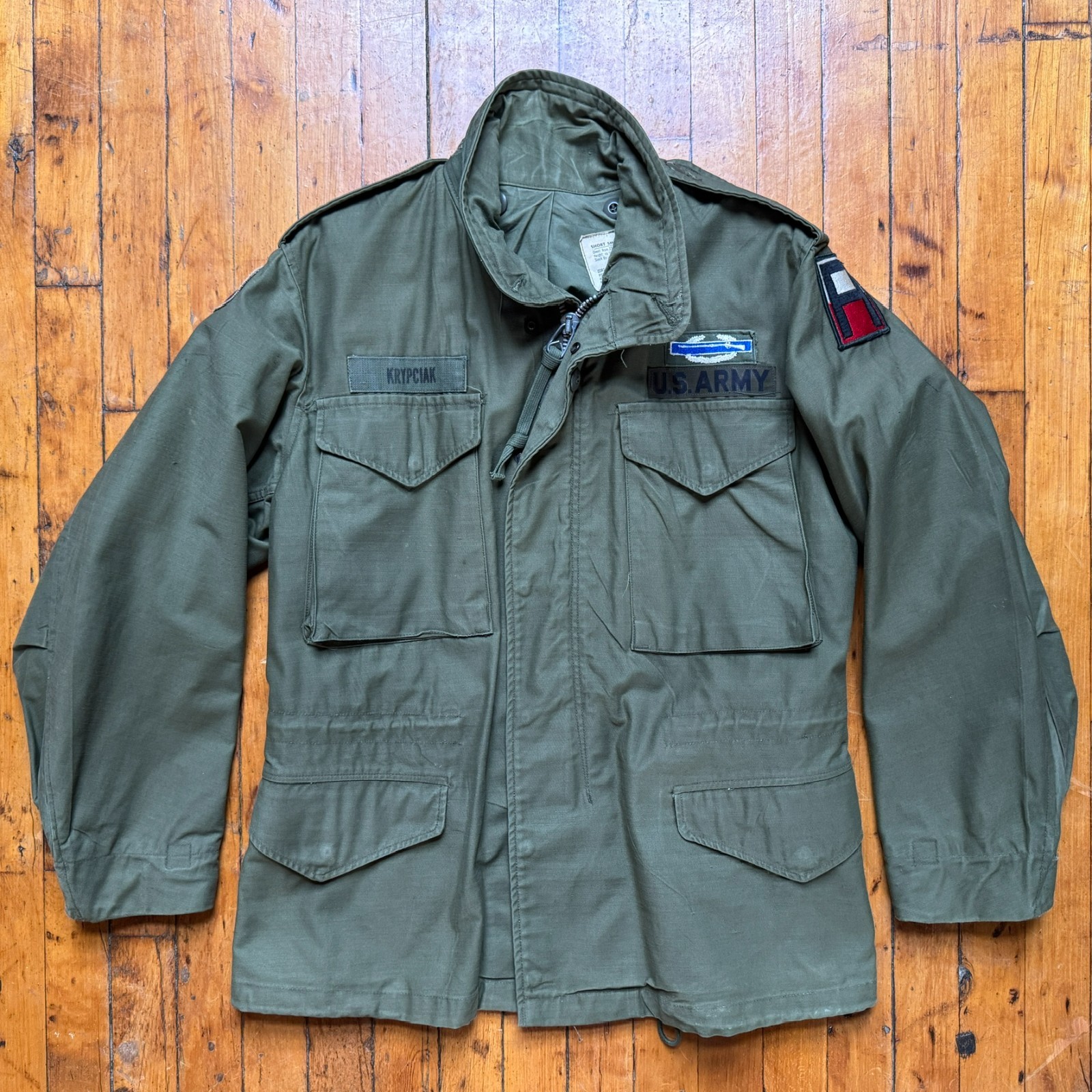 Vintage 1967 Vietnam Alpha Industries M-65 Jacket Short Small 9th Infantry CIB