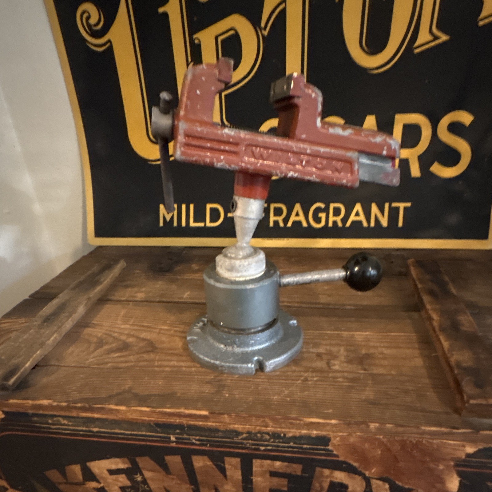 Very Rare Wilton 1125-9 Baby Vise 344 Power Arm Base Cast Iron USA