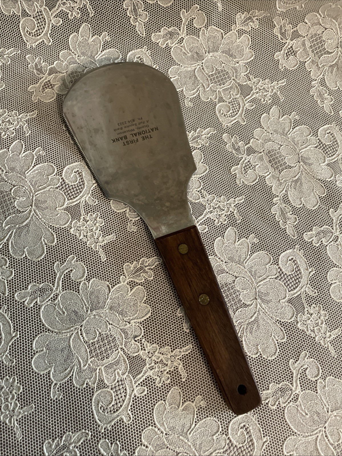 Vintage Vernco Ice Cream Spade Paddle RARE Wide Blade 10” Wood Handle Advertisem