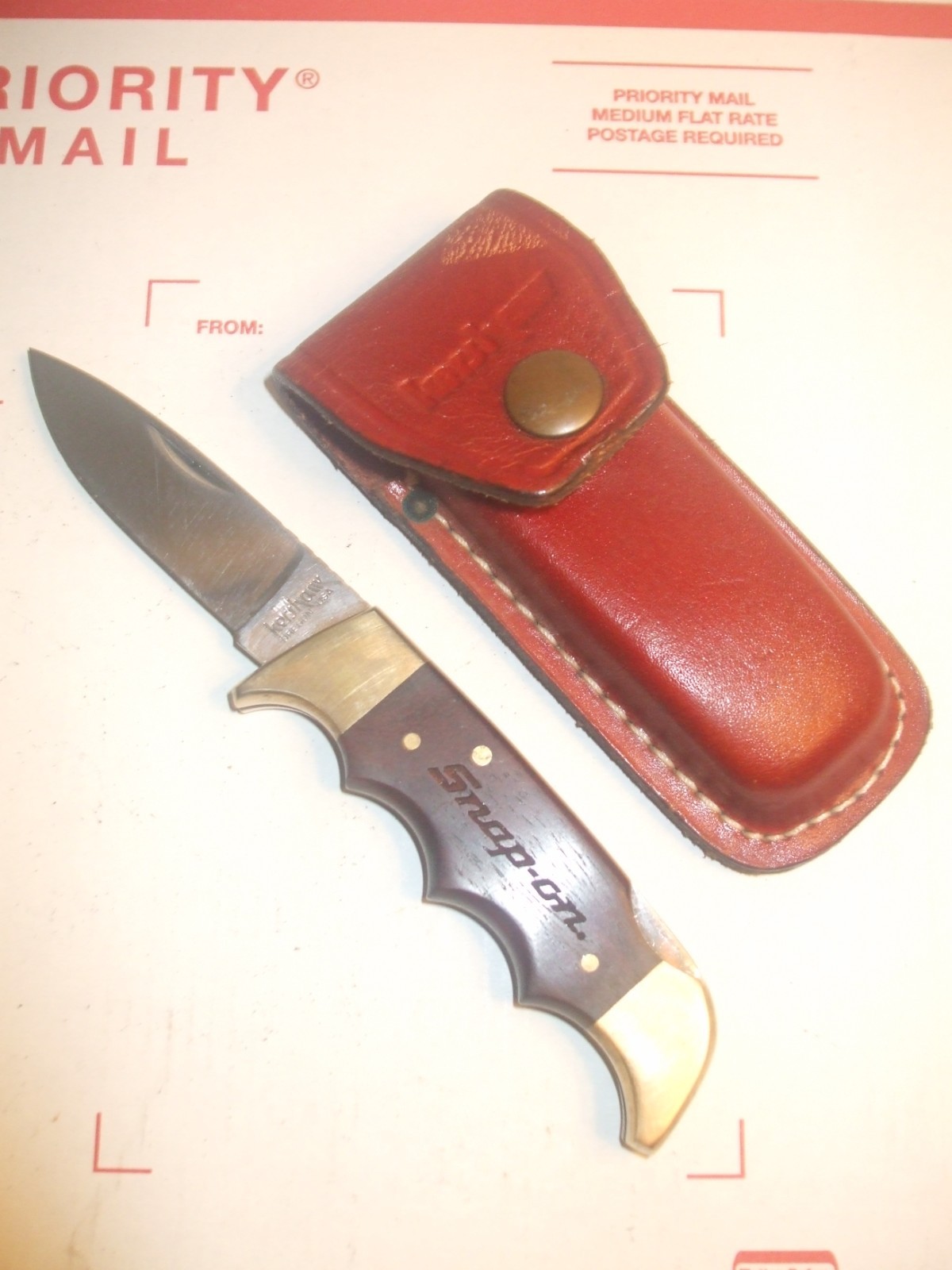 Vintage KERSHAW SNAPON Folding Knife/with sheath - 1040 EXELENT