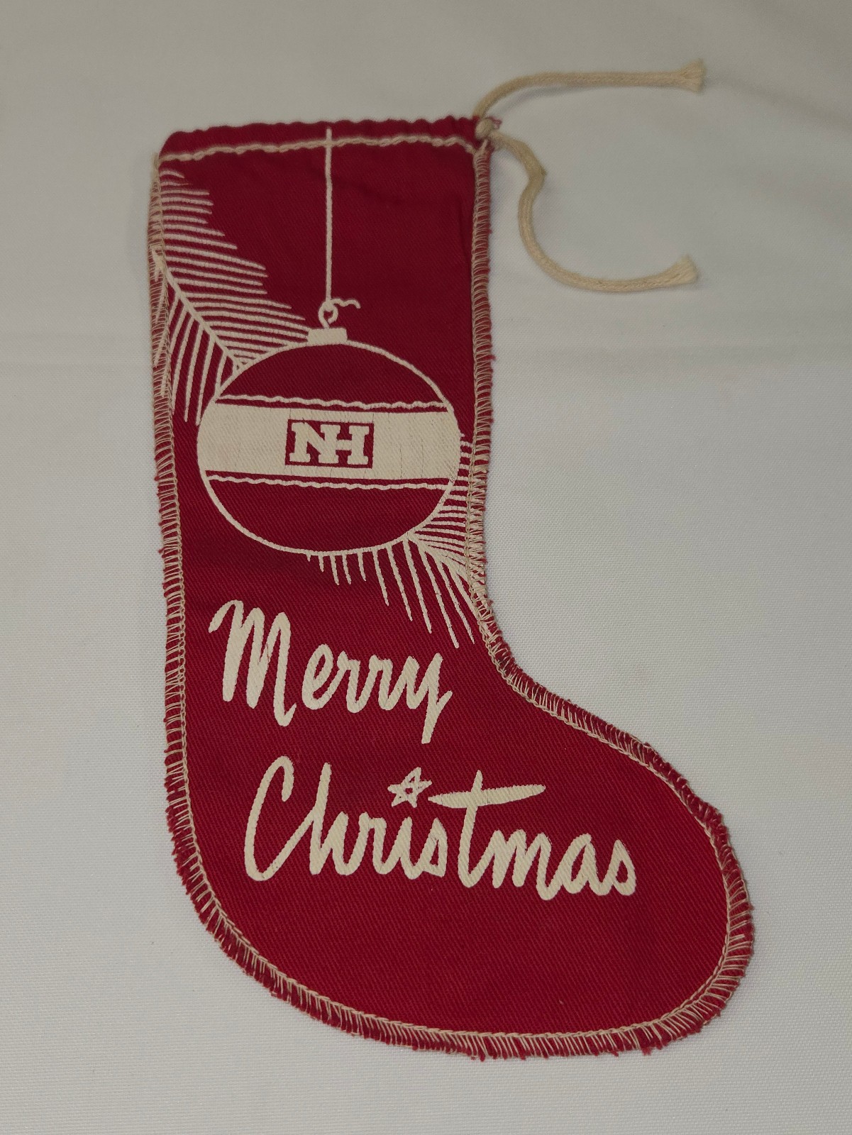 Vintage NEW HOLLAND Machine Company Christmas Stocking Advertising Ethel Supplea Vintage NEW HOLLAND Machine Company Christmas Stocking Advertising Ethel Supplea