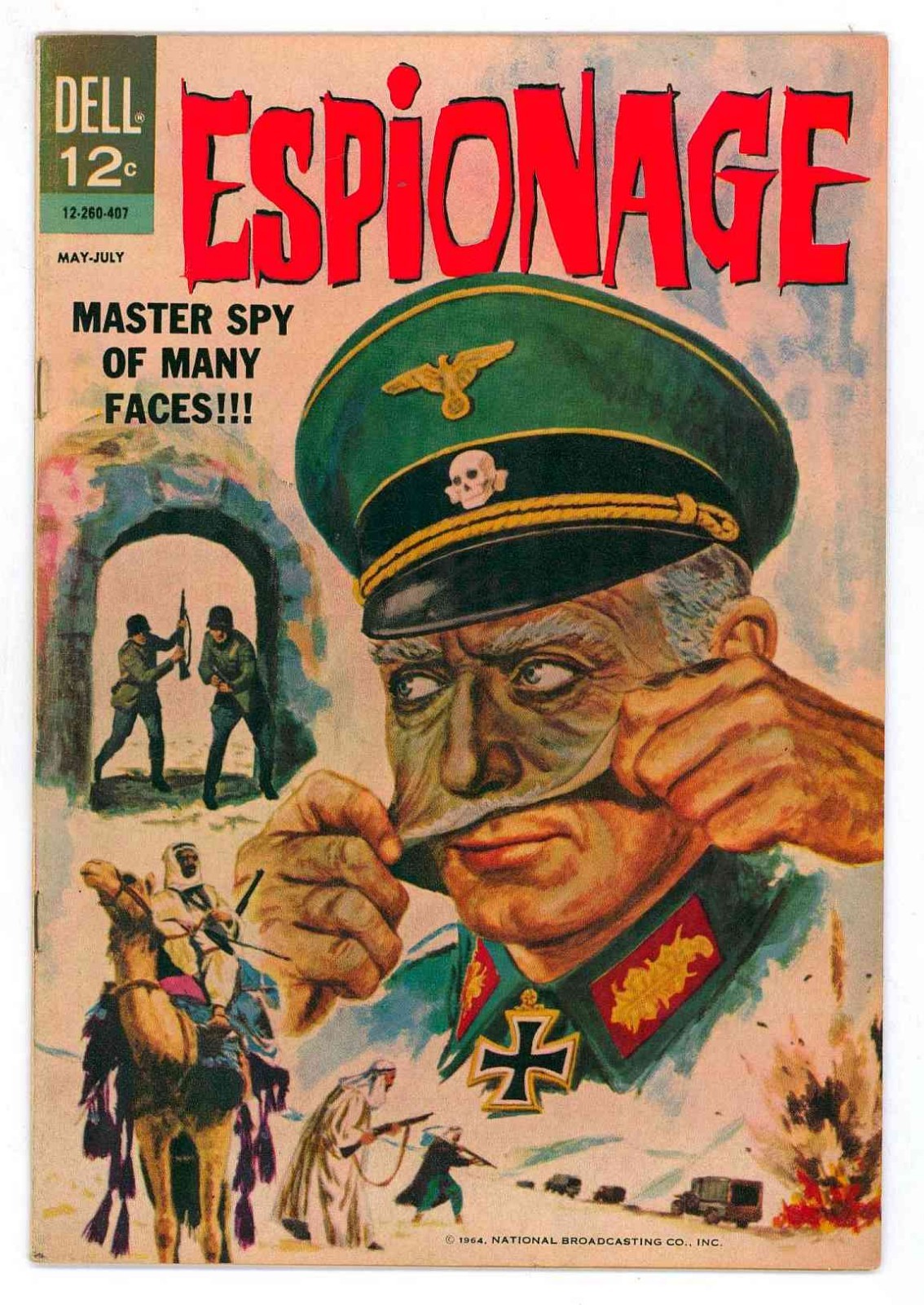 ESPIONAGE #1 NM 9.4 HIGH GRADE Dell Comics 1964 Master Spy of Many Faces WAR