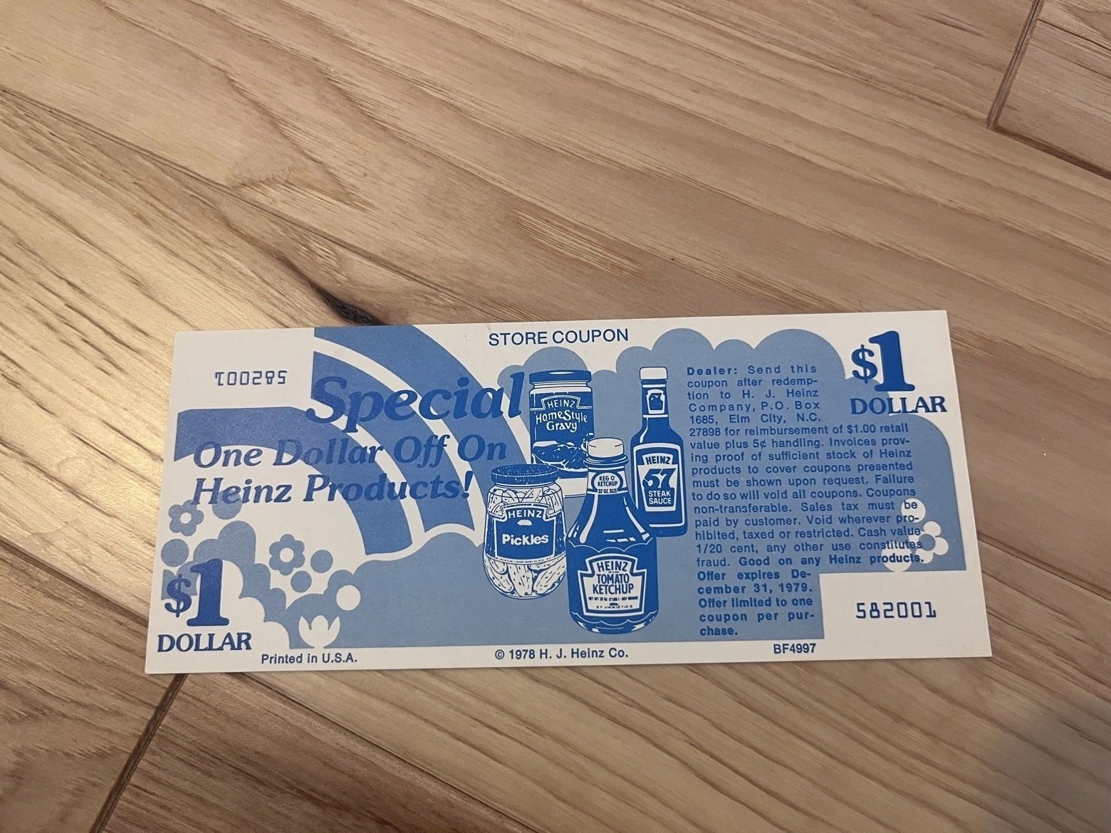 Vintage 1979 Heinz $1.00 Off Store Coupon Exp Dec 31 1979 Vintage 1979 Heinz $1.00 Off Store Coupon Exp Dec 31 1979