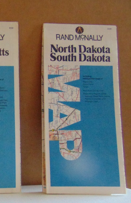 1985 Rand McNally Road Map of North Dakota and South Dakota