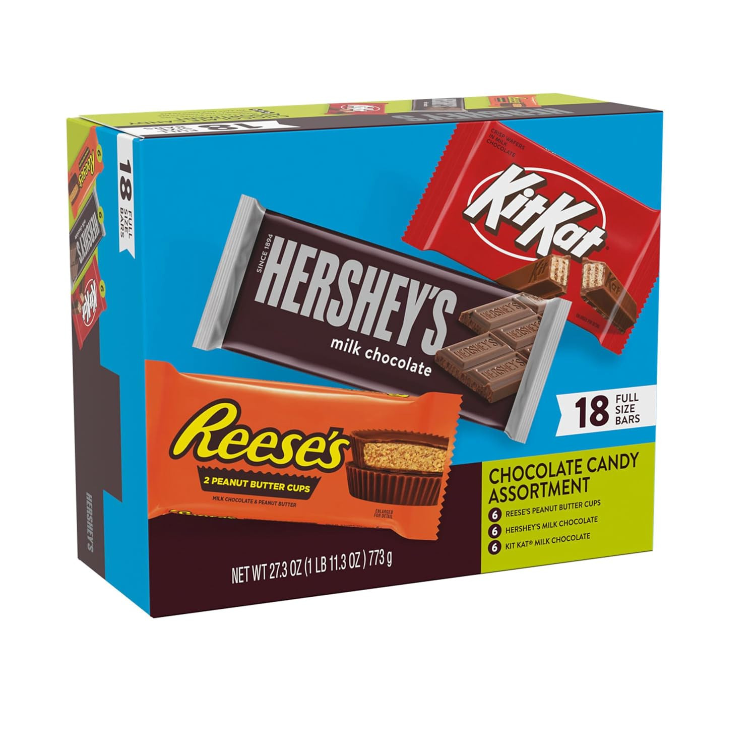 KIT KAT & REESE\'S Milk Chocolate Variety Box, 18 Ct KIT KAT & REESE\'S Milk Chocolate Variety Box, 18 Ct