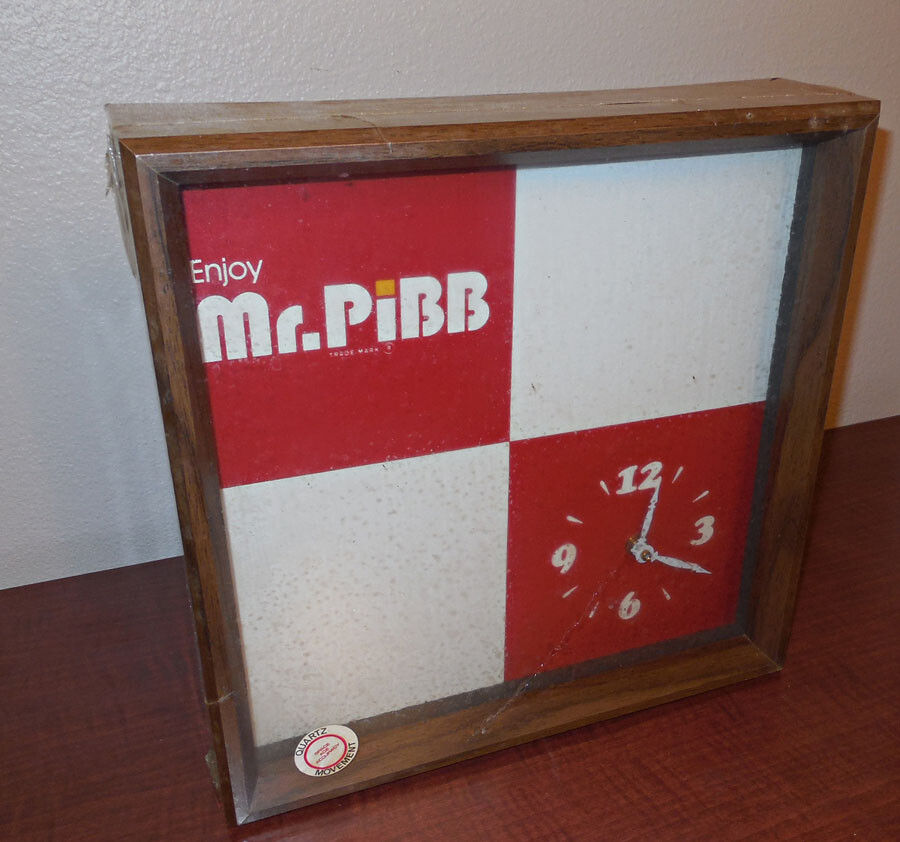 MR PIBB Clock in original box 1979  Sealed Rare Coca Cola Coke Advertising