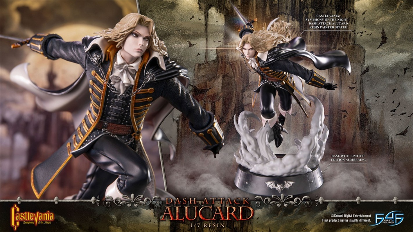 FIRST 4 FIGURES CASTLEVANIA SYMPHONY OF THE NIGHT DASH ATTACK ALUCARD Statue New