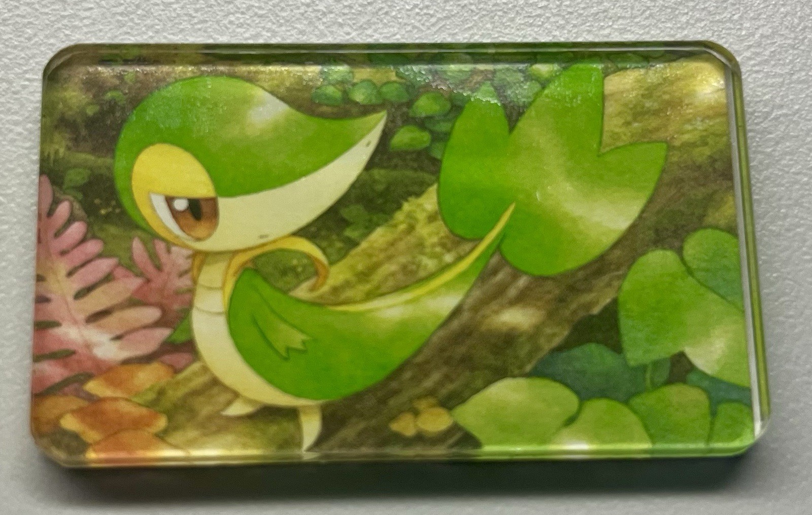 Pokemon Magnet Snivy Hand Made With Recycled Pokemon Card Pokemon Magnet Snivy Hand Made With Recycled Pokemon Card