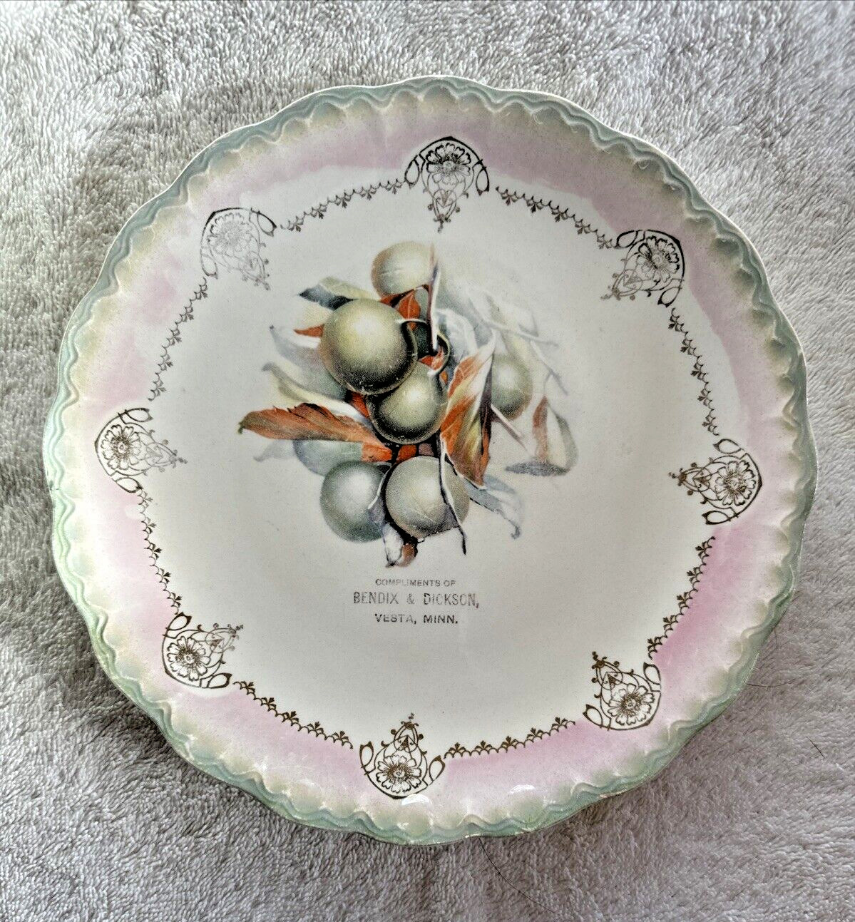 Antique Advertising Plate D.E.McNICOL POTTERY EAST LIVERPOOL 9in. 1890s -1910s Antique Advertising Plate D.E.McNICOL POTTERY EAST LIVERPOOL 9in. 1890s -1910s