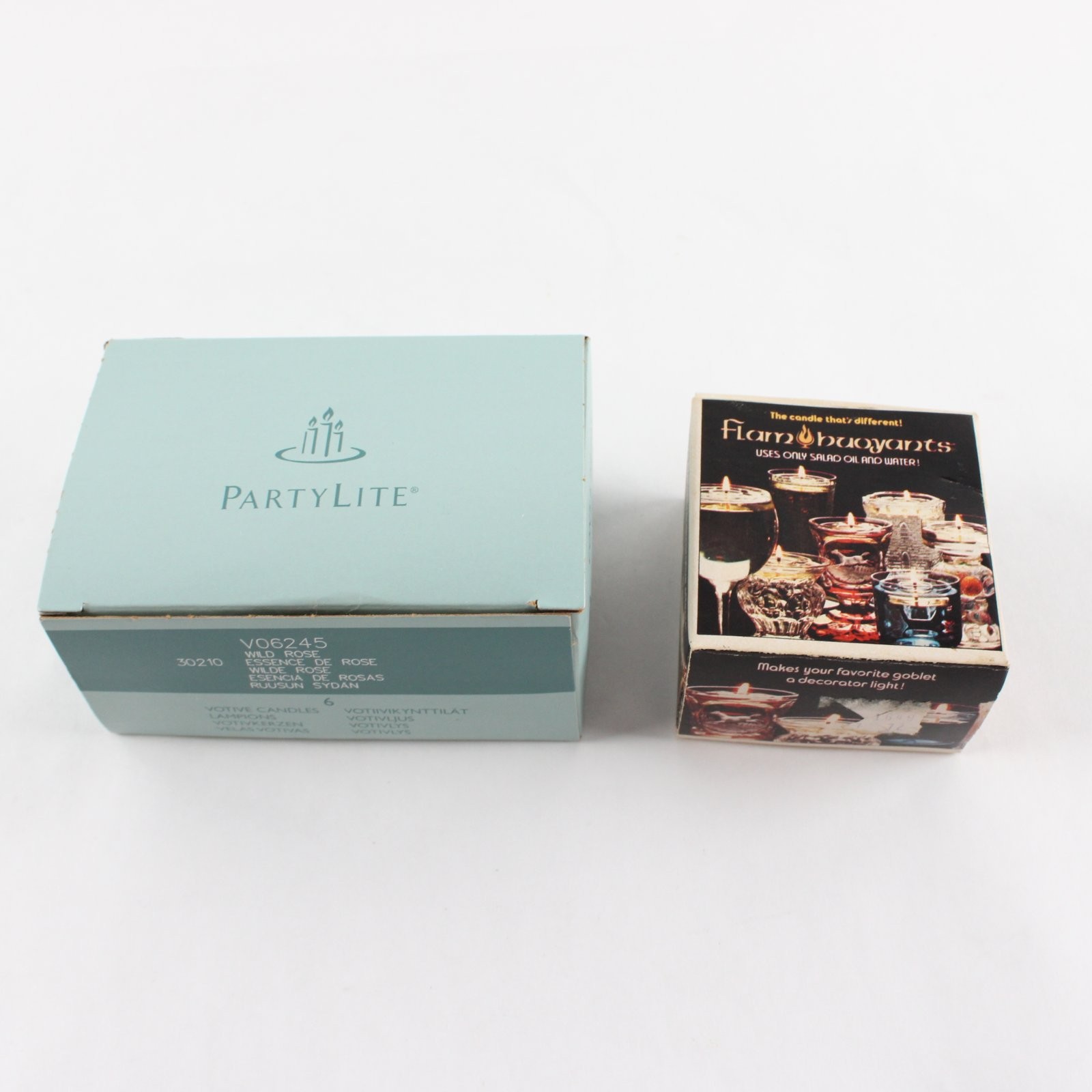 PartyLite V06245 Wild Rose & Flam\'buoyants Candle Lot 2 New Open Box PartyLite V06245 Wild Rose & Flam\'buoyants Candle Lot 2 New Open Box