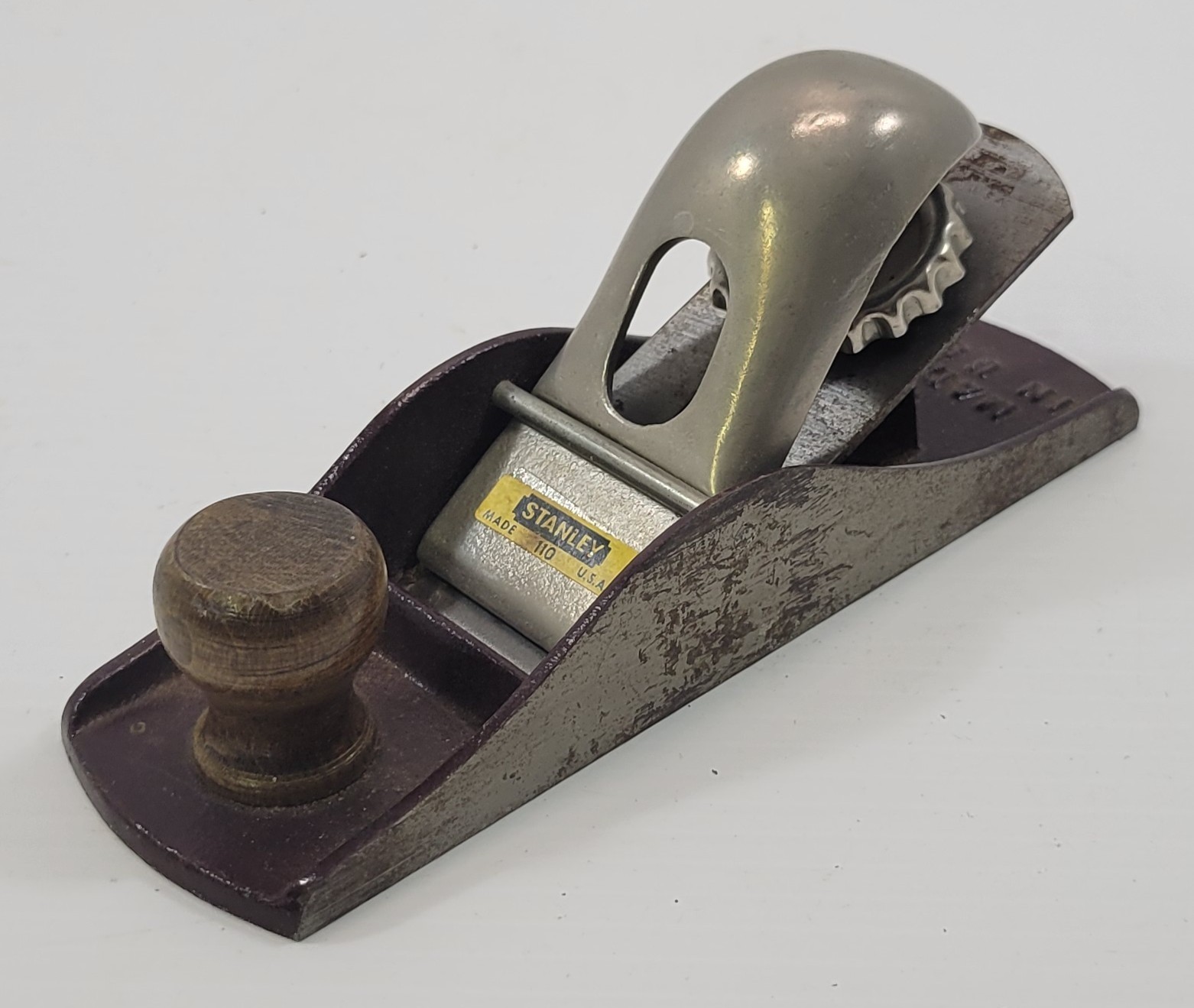 C) Vintage Stanley C255 Block Hand Plane Woodworking Tool Made in the USA