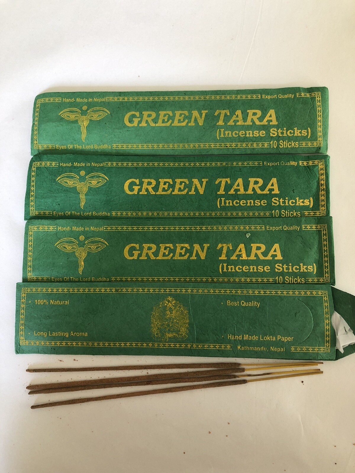 4 Tibetan Hand Rolled GREEN TARA INCENSE STICK Natural Yoga Scent NEPAL 10p Pack 4 Tibetan Hand Rolled GREEN TARA INCENSE STICK Natural Yoga Scent NEPAL 10p Pack