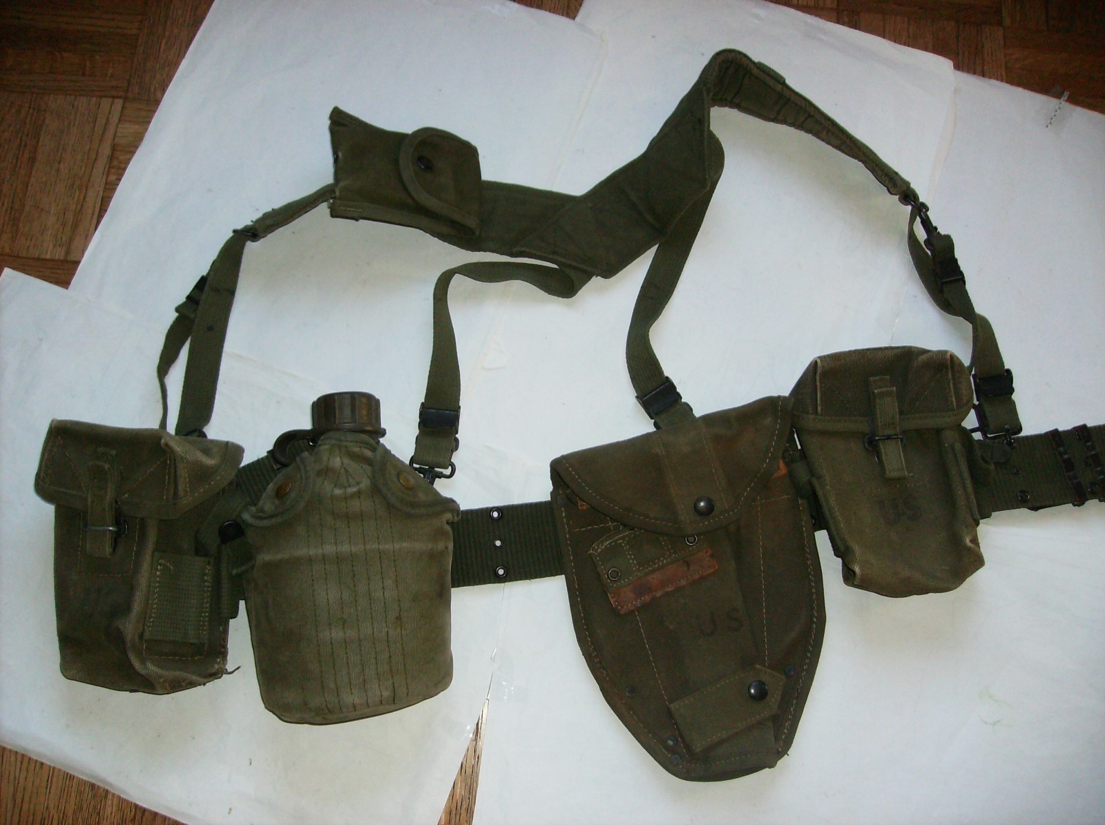 100% Original USGI Vietnam War Era M-1956 Web Gear Set