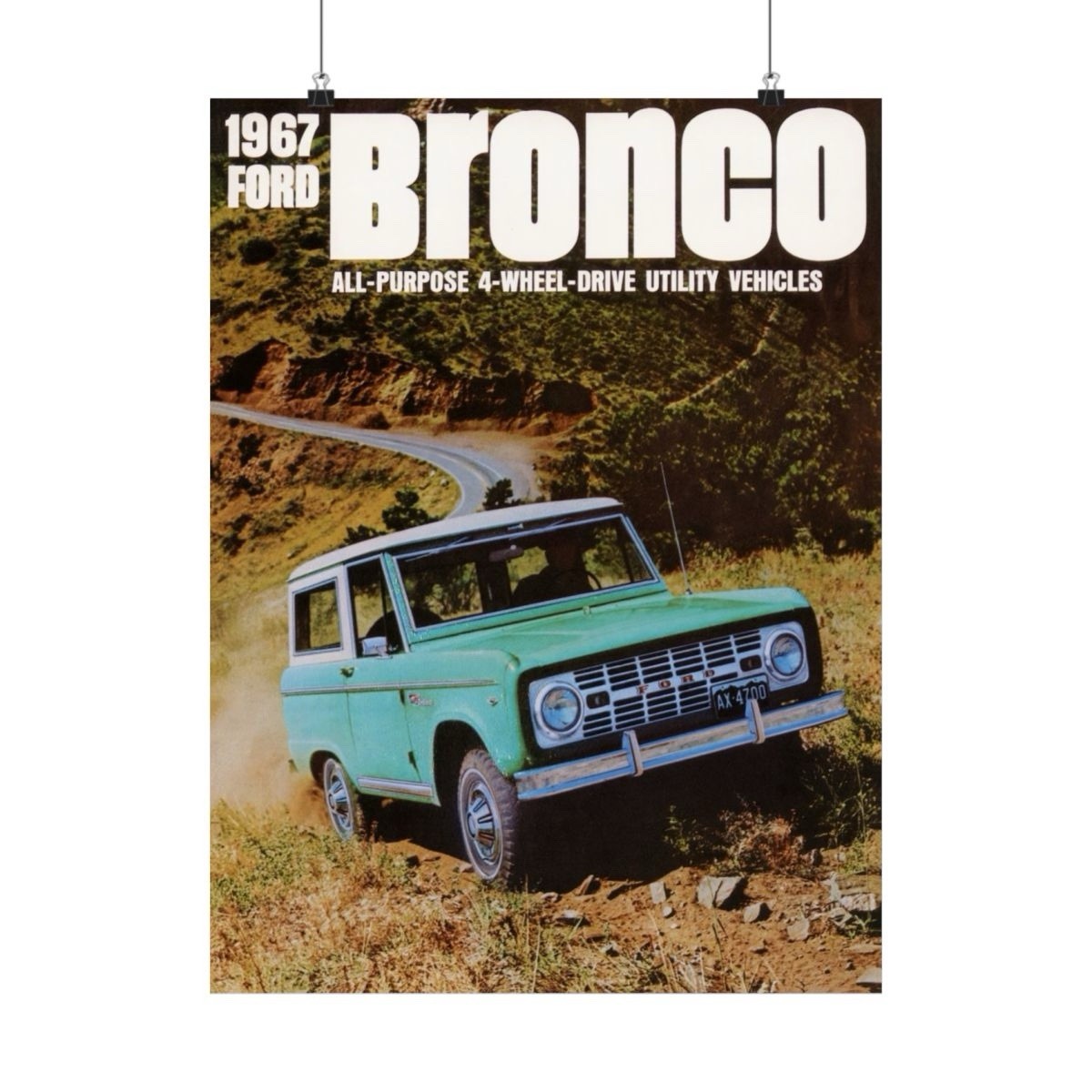 Ford Bronco Poster Advertising Ad Print Wall Art 11x14”
