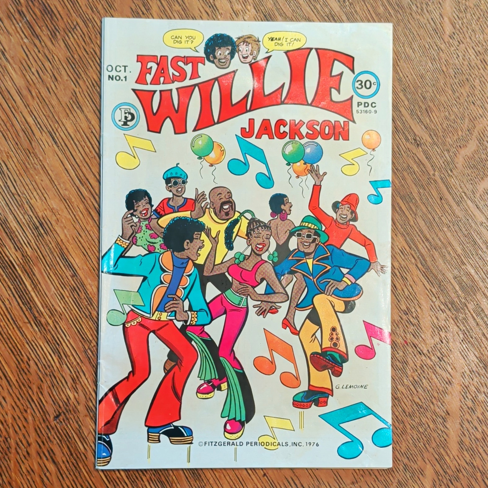 Fast Willie Jackson #1 (1976) Fitzgerald Periodicals Gus Lemoine Cert 53160-9