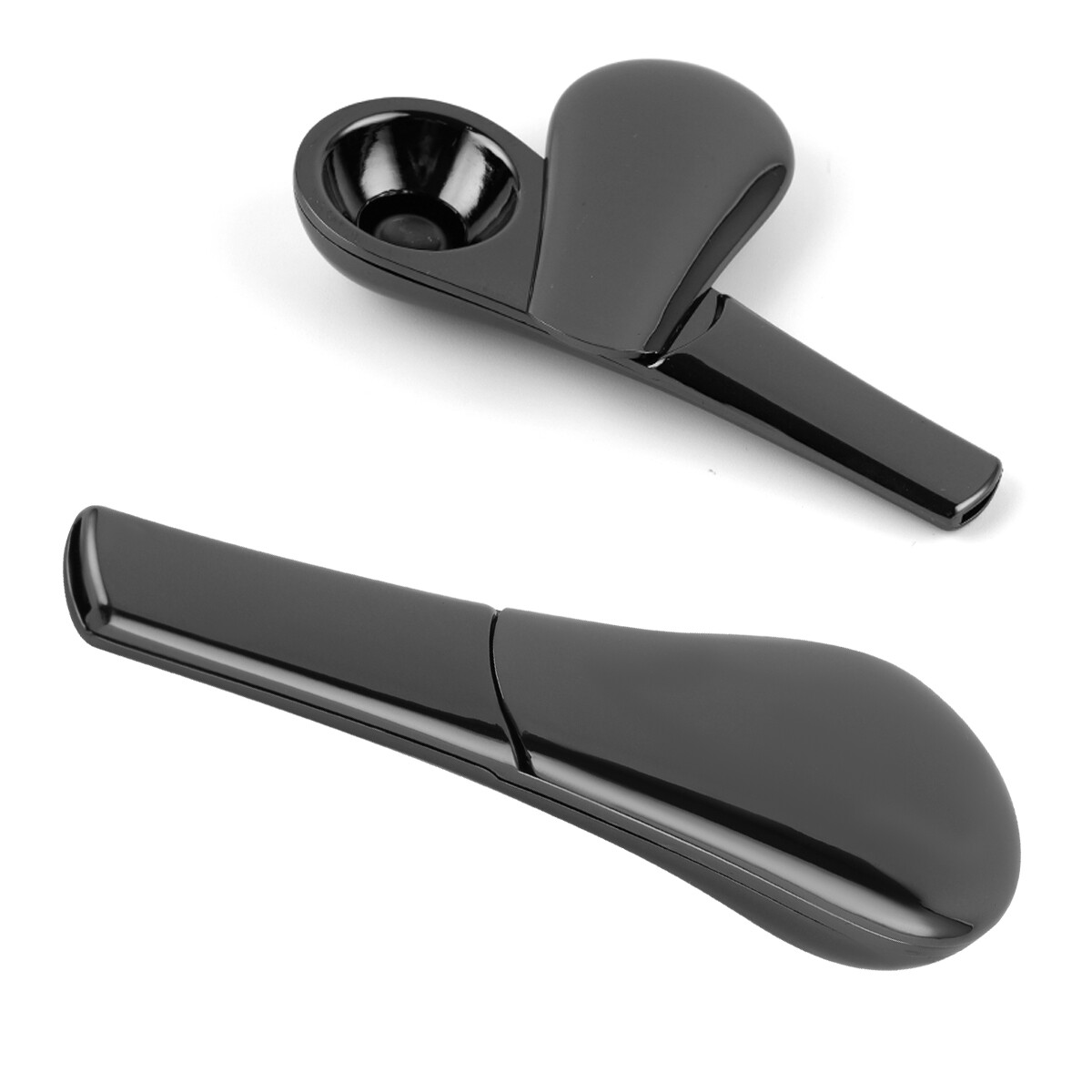 2PACK Portable Smoking Pipe Magnetic Metal Spoon Silver + Gift Box for Men Gift