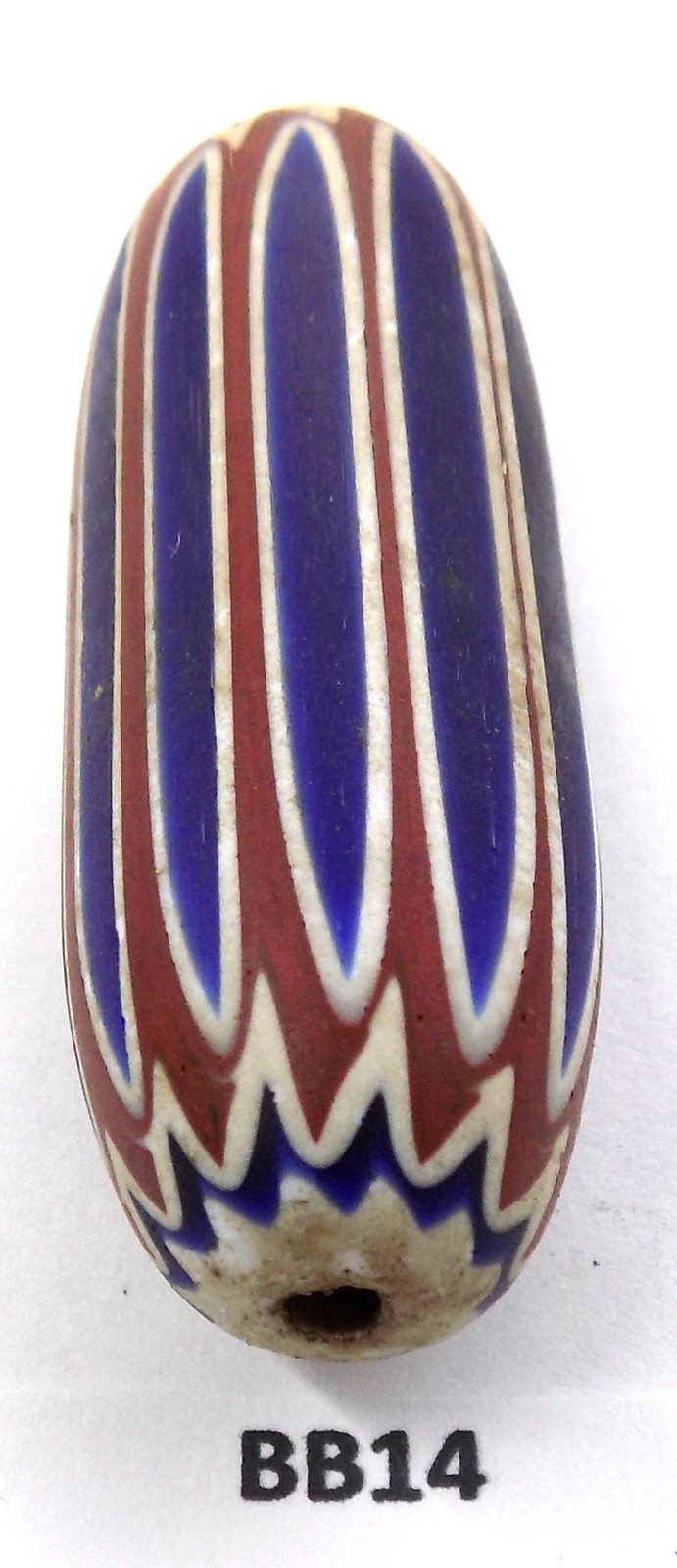 Extreme Monster Antique Venetian Chevron Trade Bead African BB14 Bg 52 Extreme Monster Antique Venetian Chevron Trade Bead African BB14 Bg 52