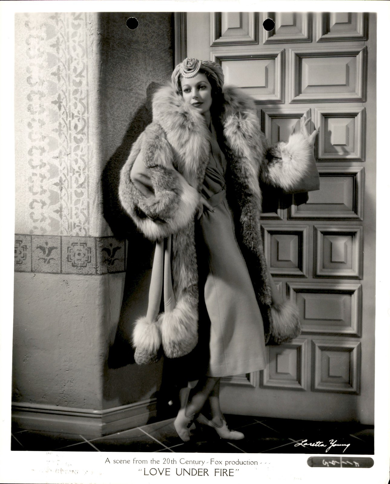 LMPE45 Original Photo LORETTA YOUNG LYNX FUR GLAMOUR SHOT 1937 LMPE45 Original Photo LORETTA YOUNG LYNX FUR GLAMOUR SHOT 1937