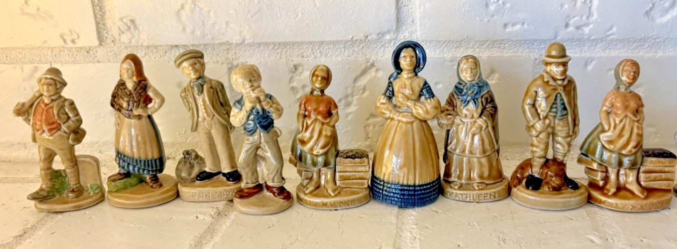 SET OF 9 WADE IRISH SONG & FOLK TALE PORCELAIN FIGURINES MADE IN IRELAND