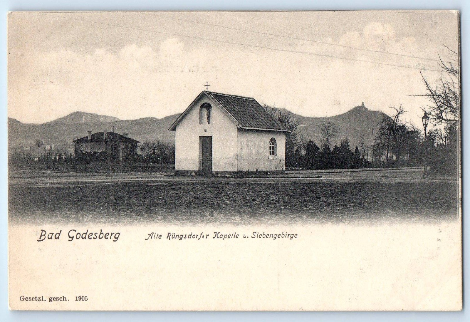 North Rhine-Westphalia Germany Postcard Godesberg Old Rüngsdorf Chapel c1910
