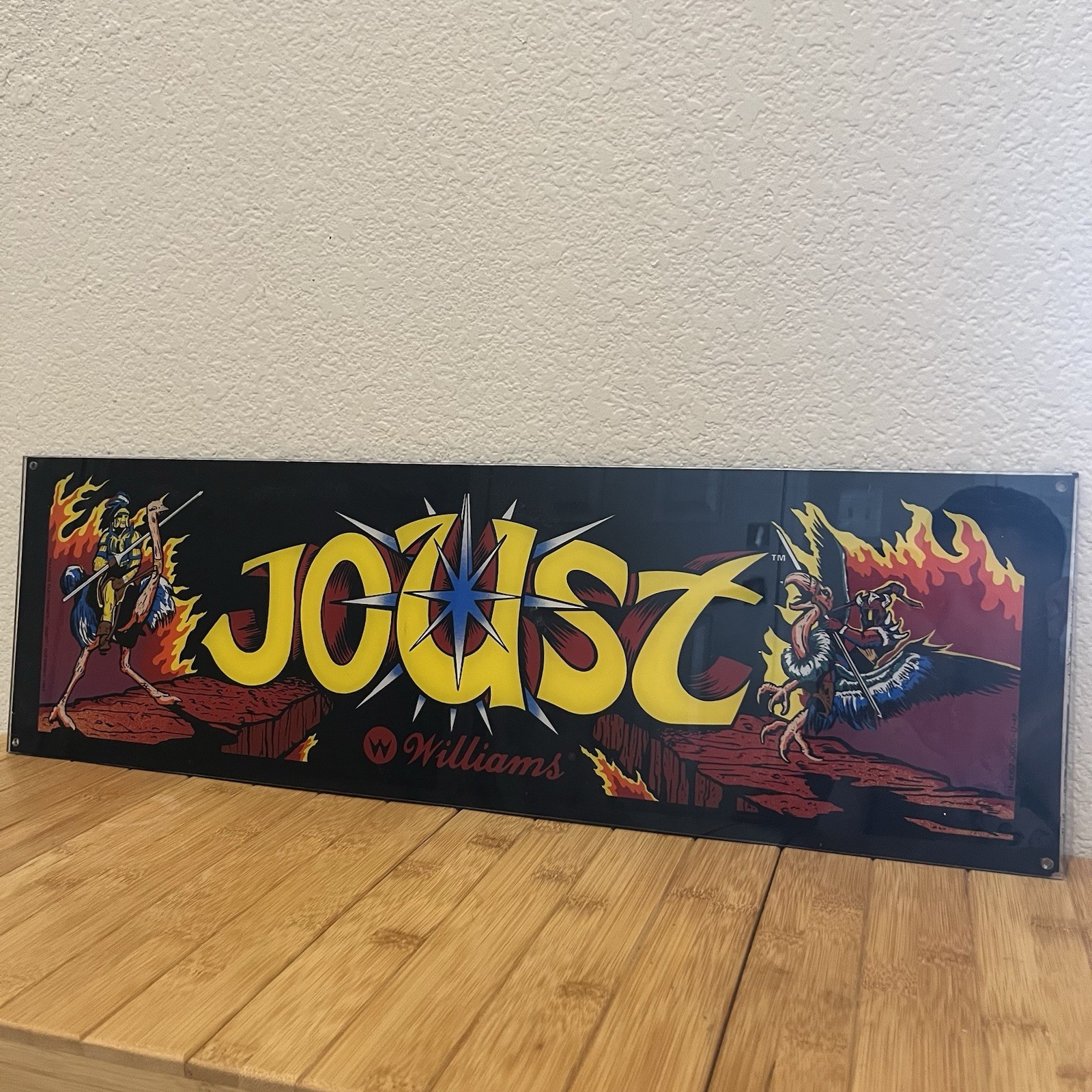 Vintage Original 1982 JOUST Arcade Marquee Header 24.25\ Vintage Original 1982 JOUST Arcade Marquee Header 24.25\