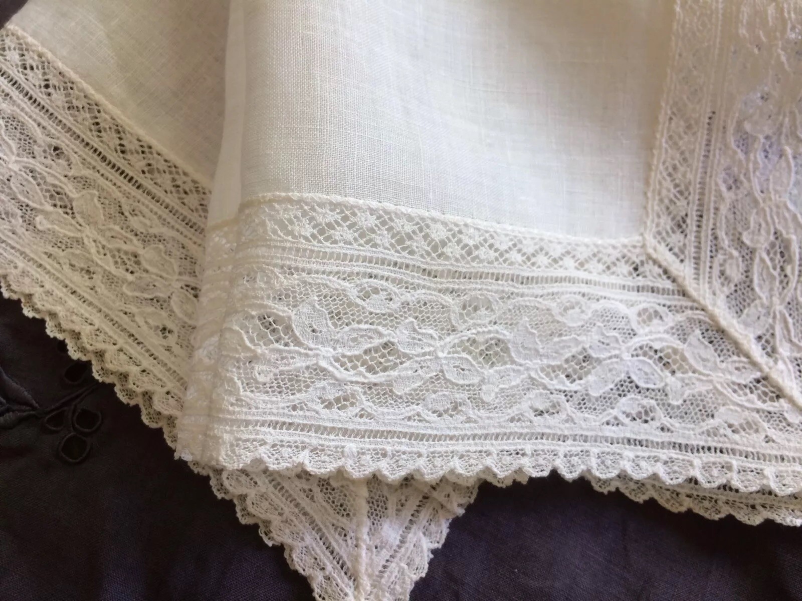 Vintage Handkerchief Linen Lace Wedding