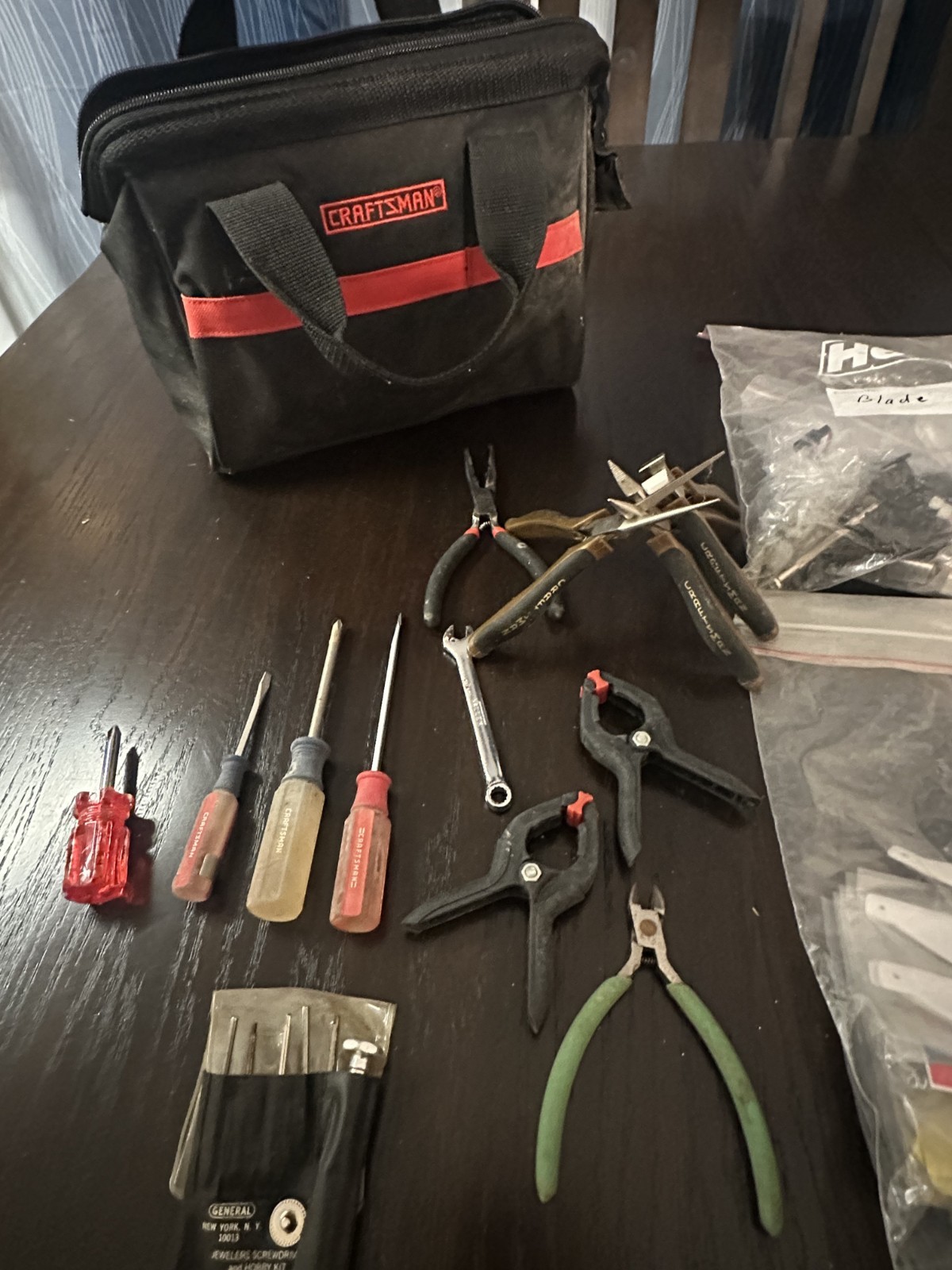 Vintage Craftsman Tool Bag & Hand Tools Lot Pliers Screwdrivers Vintage Craftsman Tool Bag & Hand Tools Lot Pliers Screwdrivers