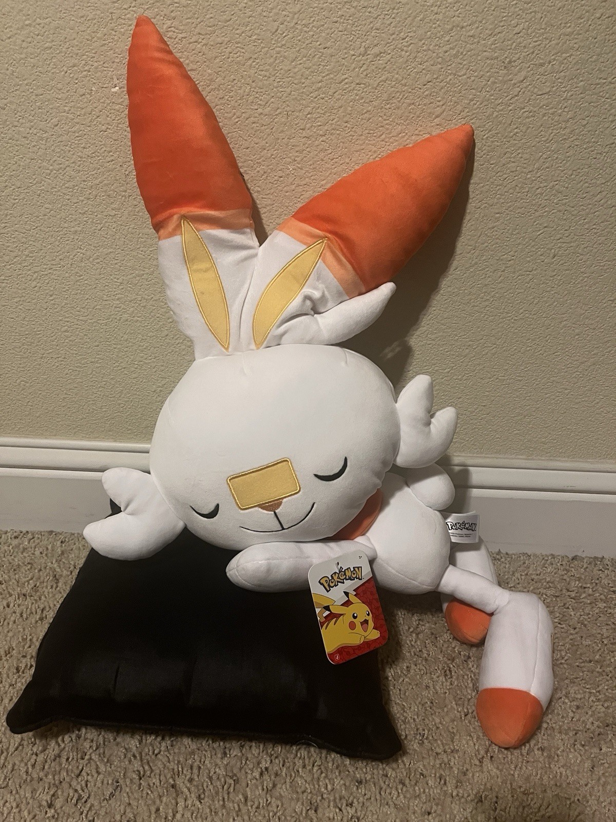 Pokemon Scorbunny 18-inch Plush Toy Sleeping