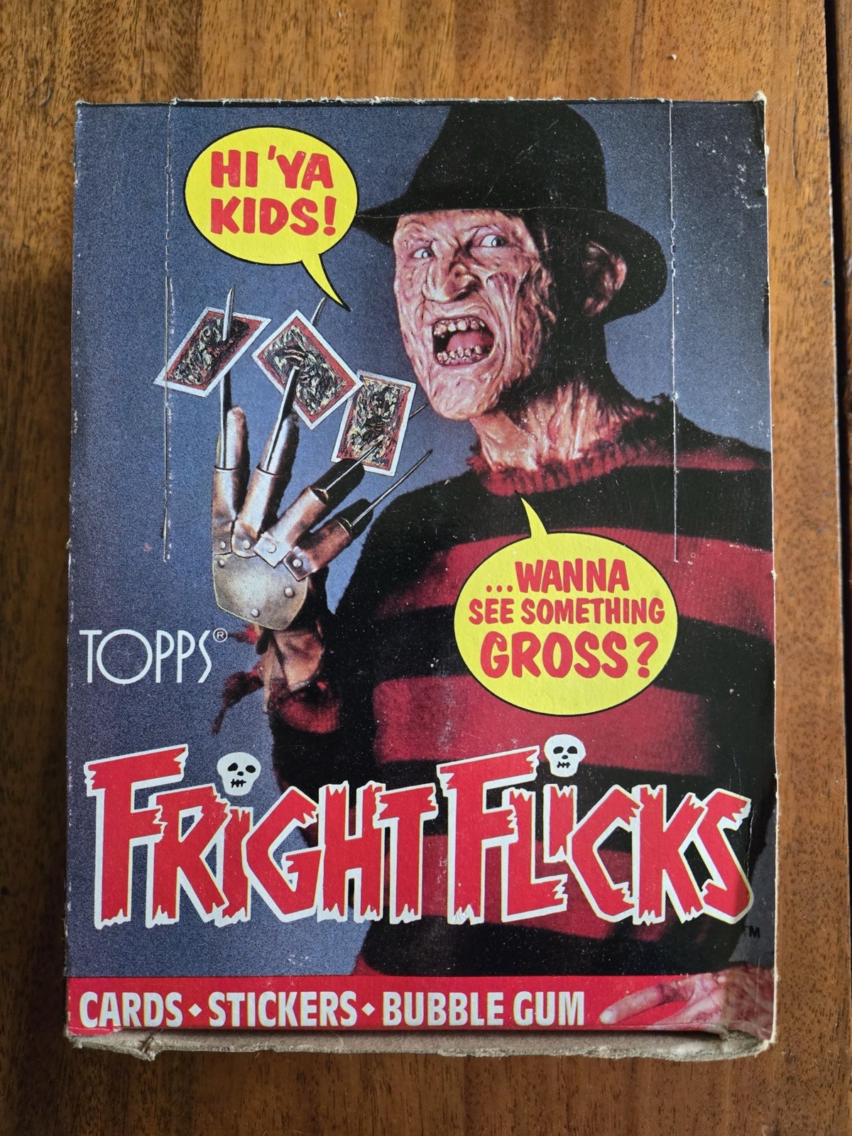 1988 Fright Flicks Vintage FULL 36 Pack Trading Card Wax Box Topps Horror