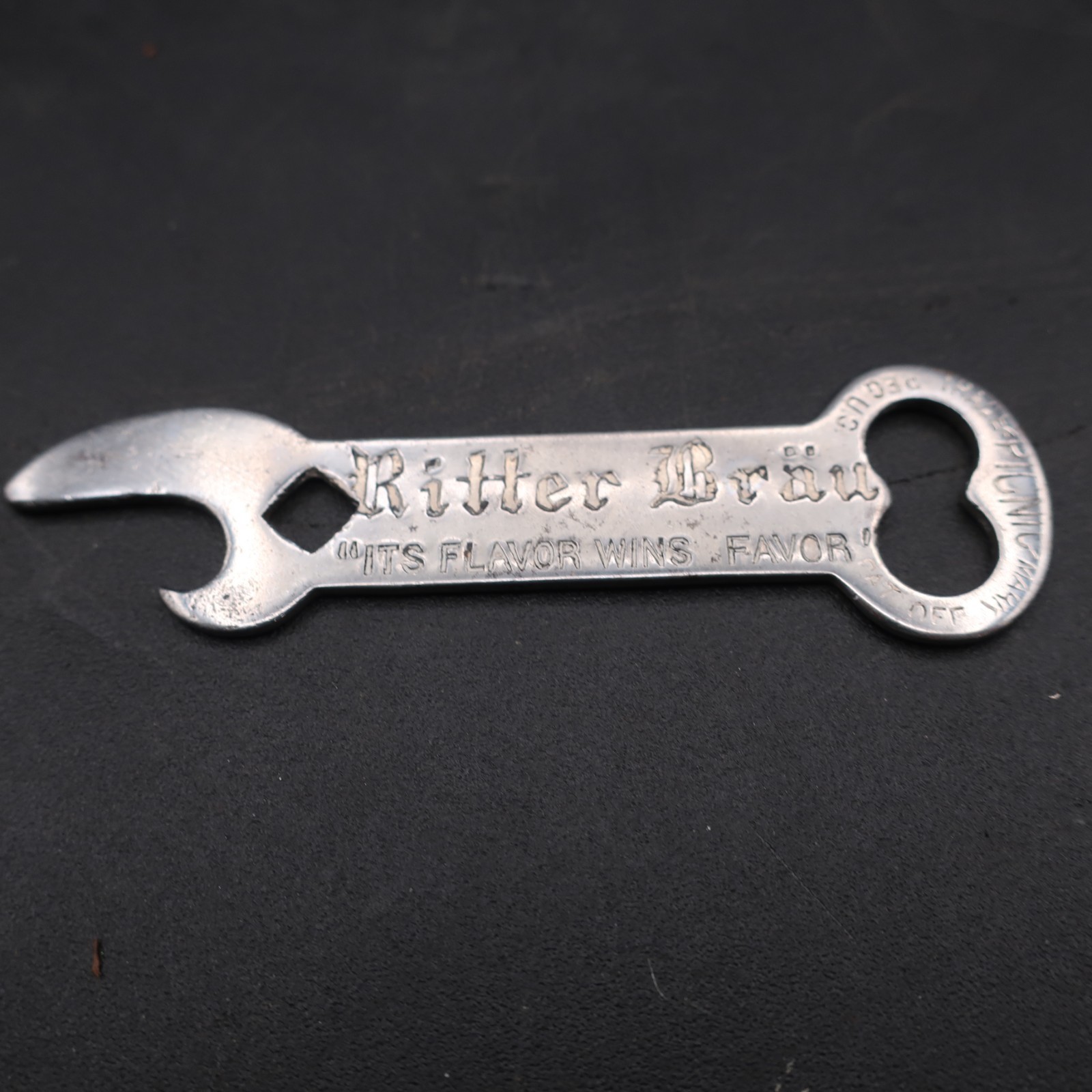 1910s Ritter Brau Beer Hastings Nebraska Brewing Key Bottle Opener Pre Pro 3