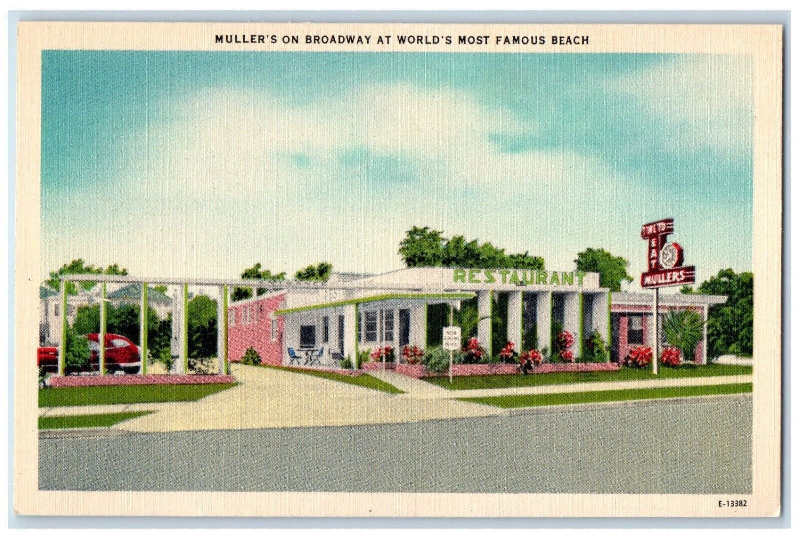 c1940's Muller's Restaurant On Broadway Miami Florida FL Vintage Postcard c1940's Muller's Restaurant On Broadway Miami Florida FL Vintage Postcard