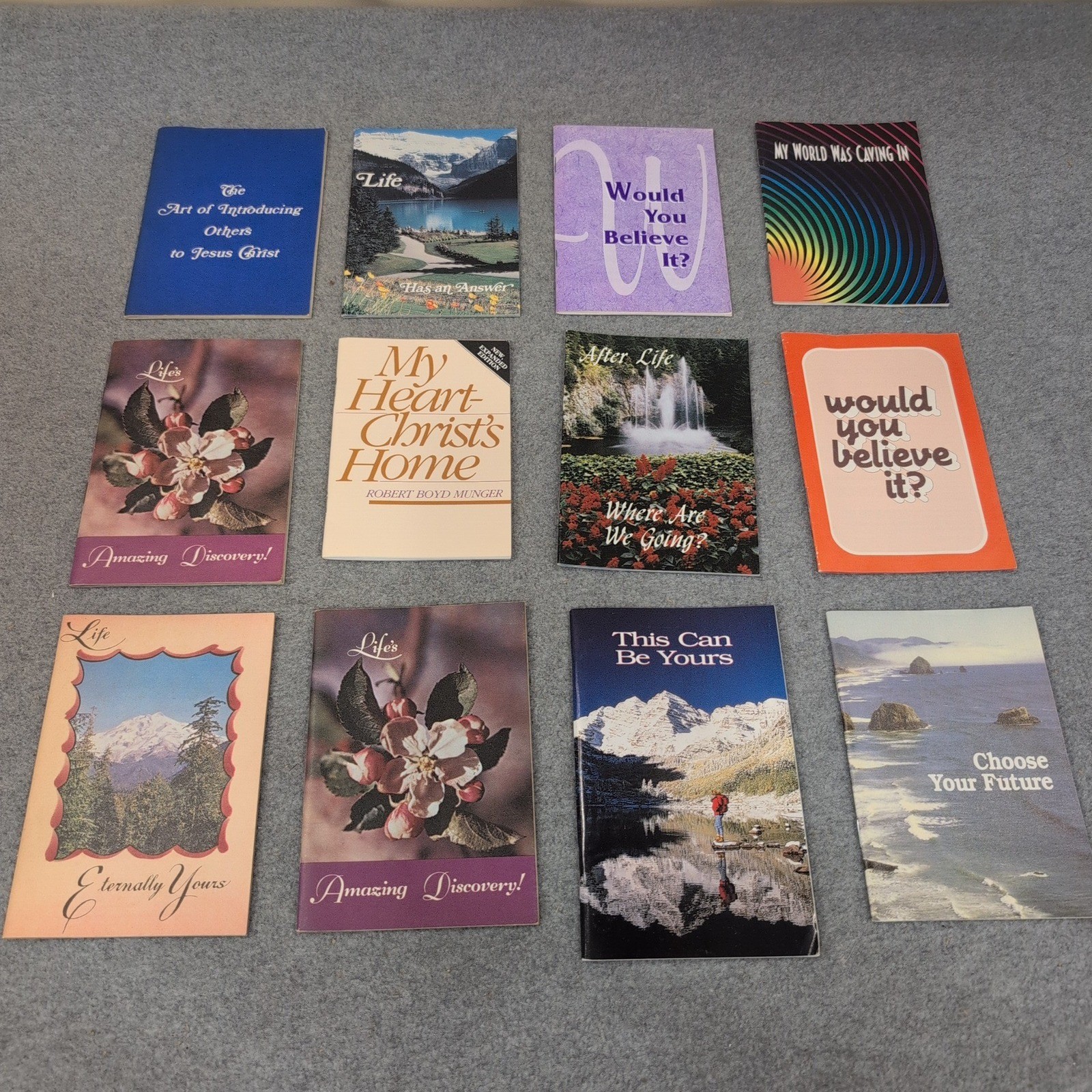Lot of 12 Vintage Christian Bible Tracts Gospel Pamphlets Religious Ephemera