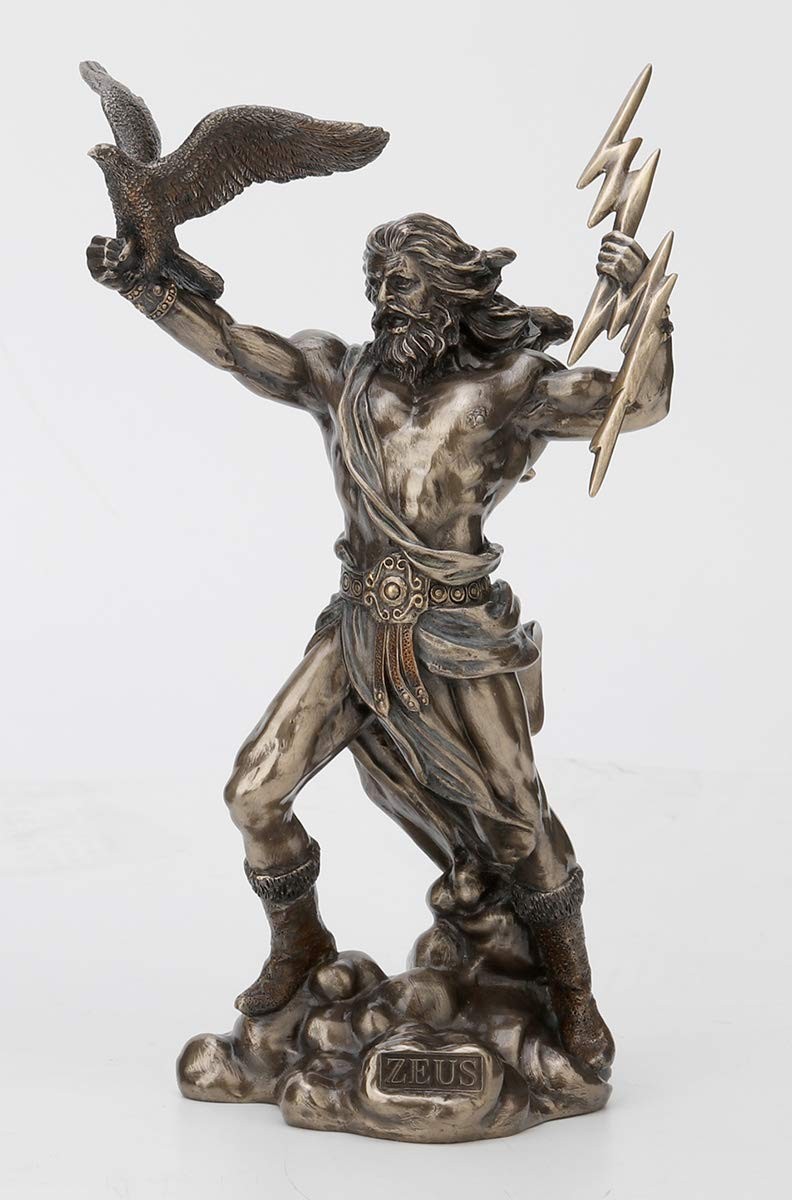 Veronese Design 8 1/2 Inch Greek God Zeus Thunderbolt Strike Cold Cast Statue Veronese Design 8 1/2 Inch Greek God Zeus Thunderbolt Strike Cold Cast Statue