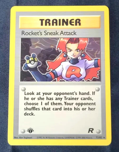 Rocket's Sneak Attack 72/82 1st Edition Team Rocket Non-Holo NM