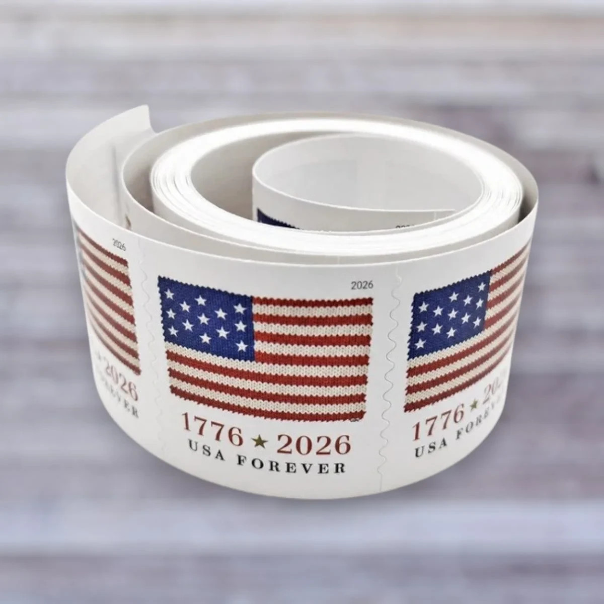 A Roll Of 100 2026 U.S. Flag First Class Stamps 100PCS New