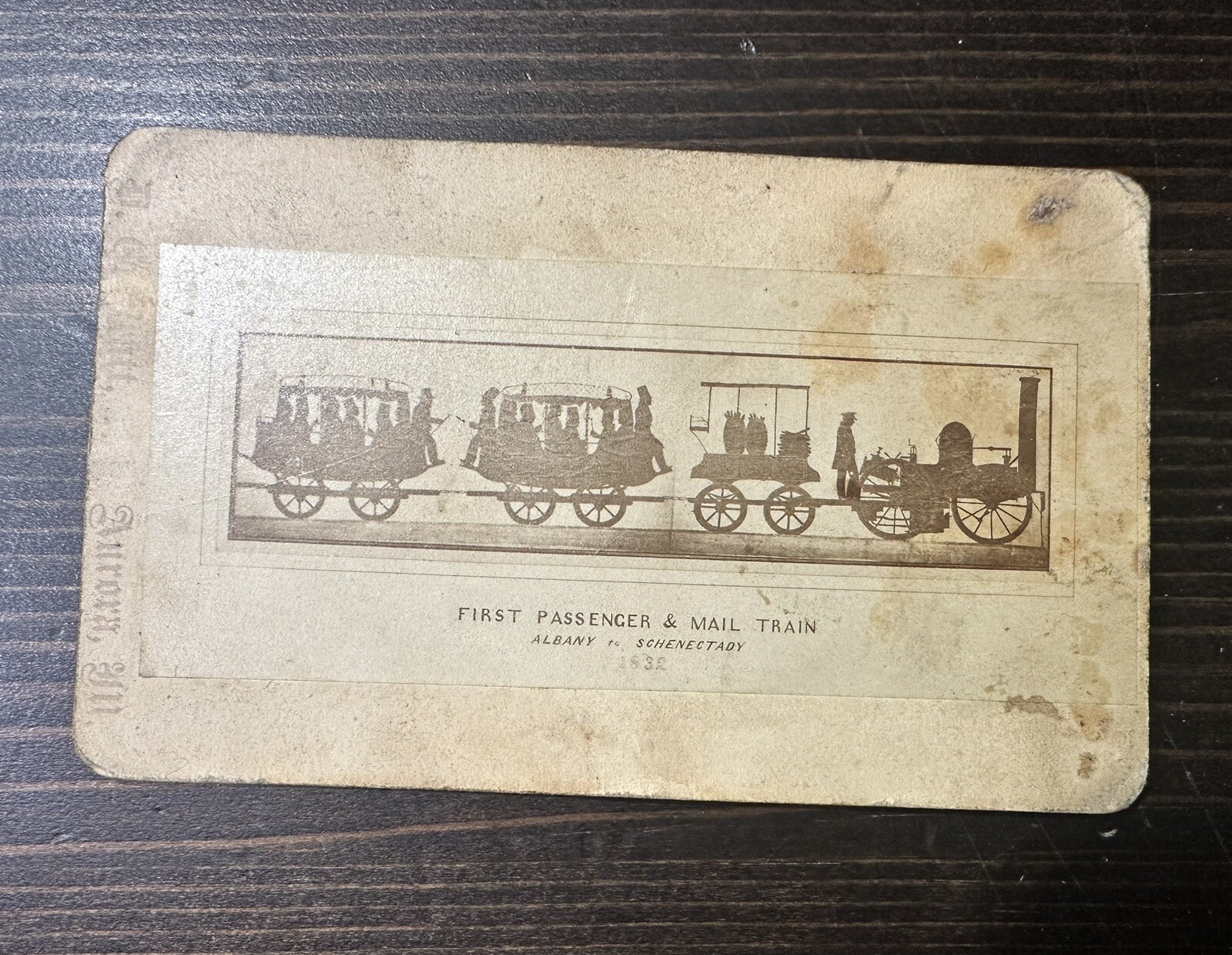 Rare c1870 CDV First Mail & Passenger Train Railroad Unusual Train Photo Antique