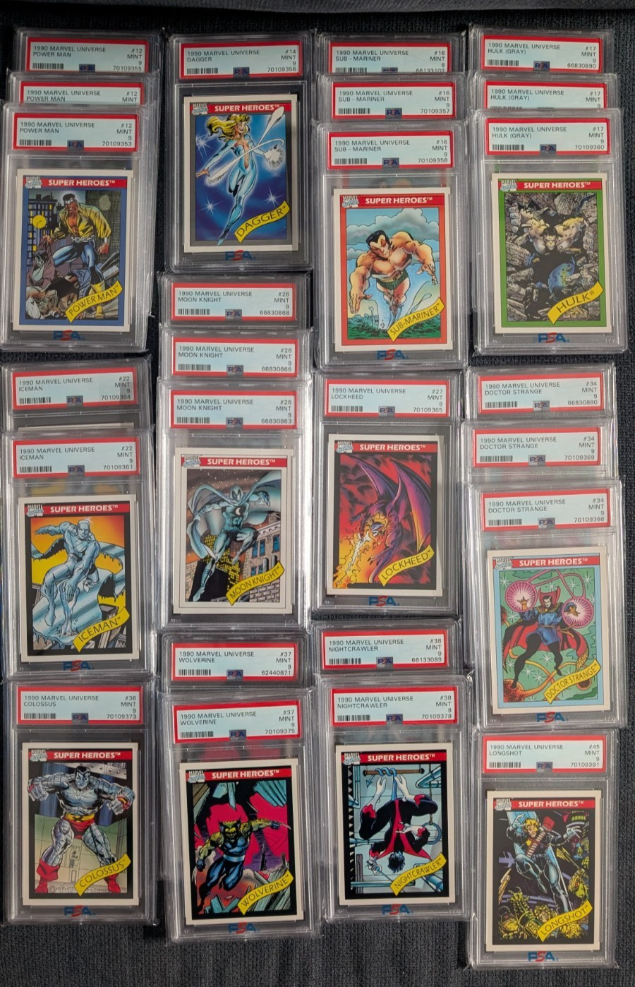 1990 Marvel Universe Impel Singles ALL GRADED PSA 9 MINT  - YOU PICK 🔥🔥🔥