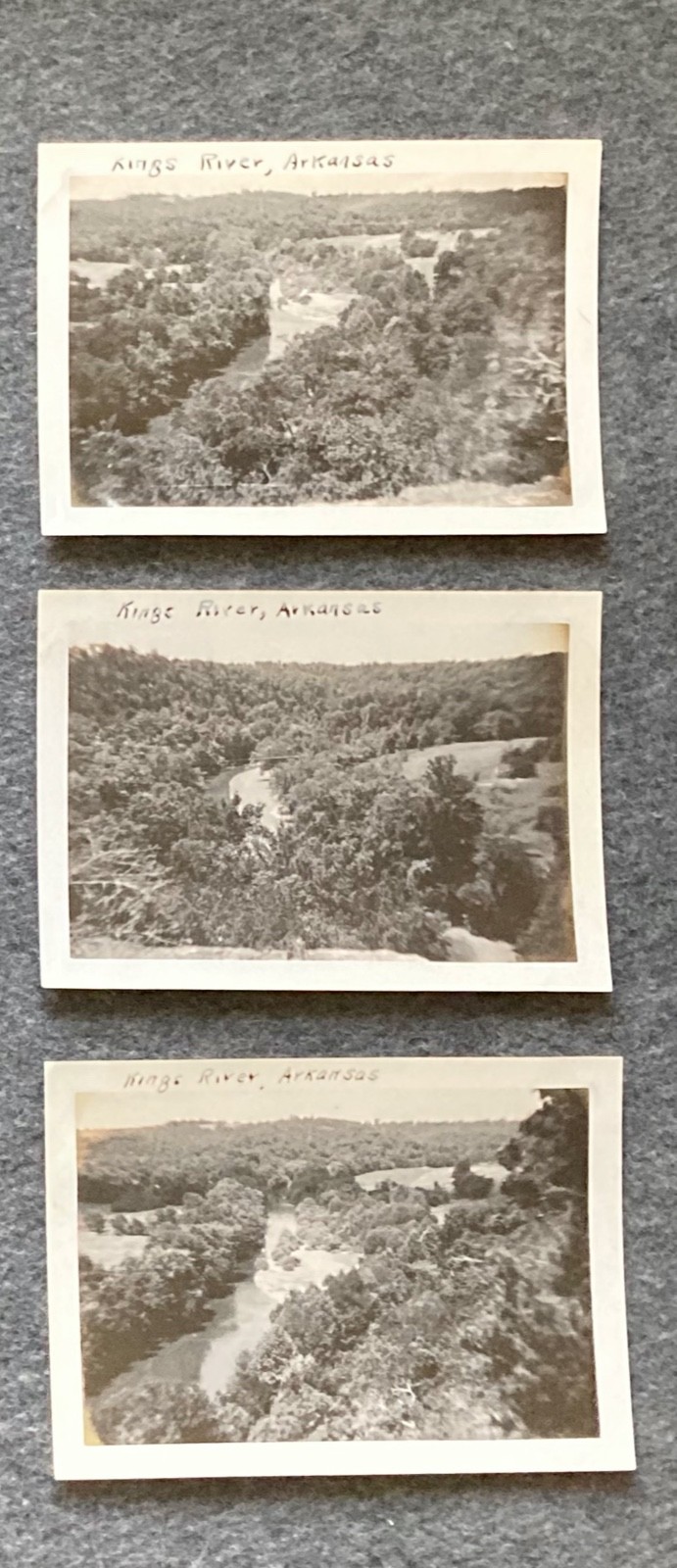 Vtg Photo 1930s -1940s Kings River Arkansas Ozark Aerial Beautiful View Lot Of 3