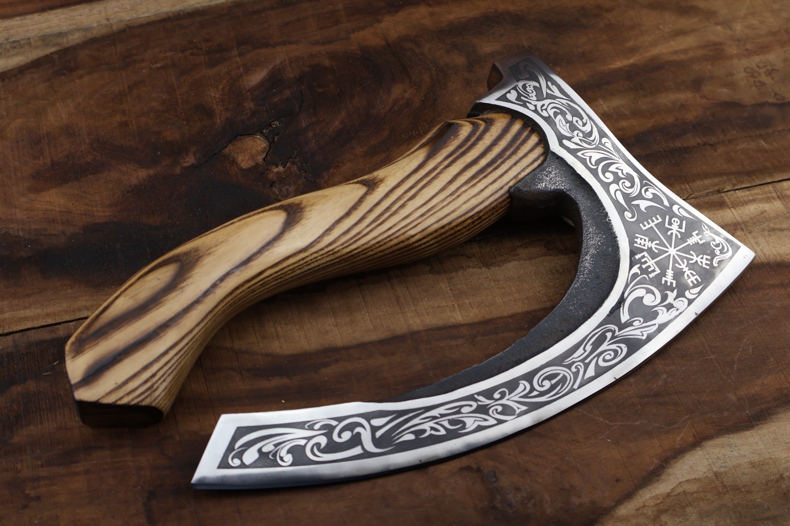13\'\' Pizza Axe D2 carbon steel Blade Hand Made Design  Gift Axe W/L/S HB-1093