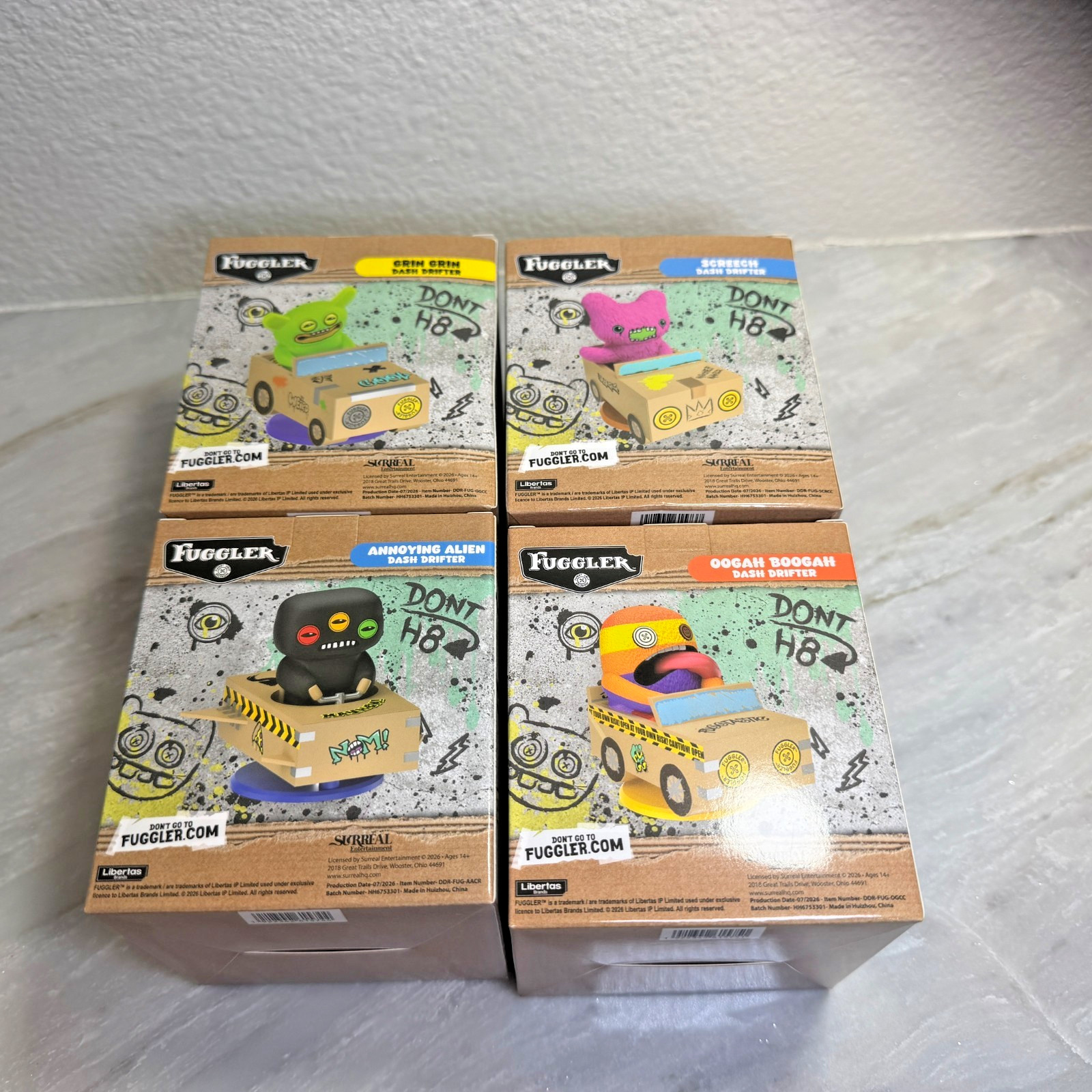Complete Set of 4 Fuggler Car Dash Drifter Spinning Moves 360 as You Drive NEW Complete Set of 4 Fuggler Car Dash Drifter Spinning Moves 360 as You Drive NEW