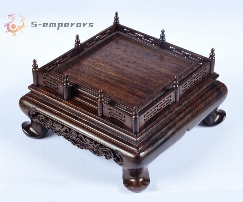 Natural Ebony Wood Display Rack Craft Art Statue Stand Holder Photography Tool
