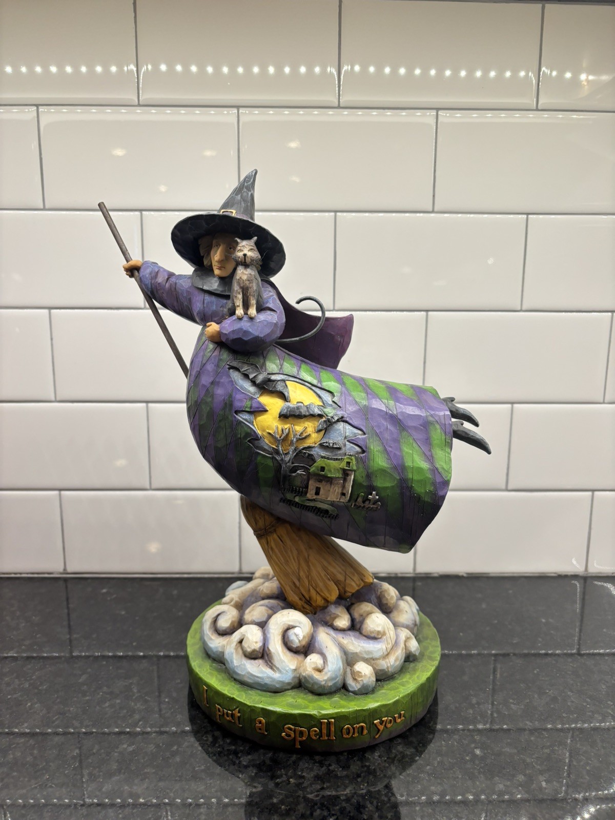 Jim Shore Halloween I PUT A SPELL ON YOU Witch Broom Retired 2004 w/ Box 118102