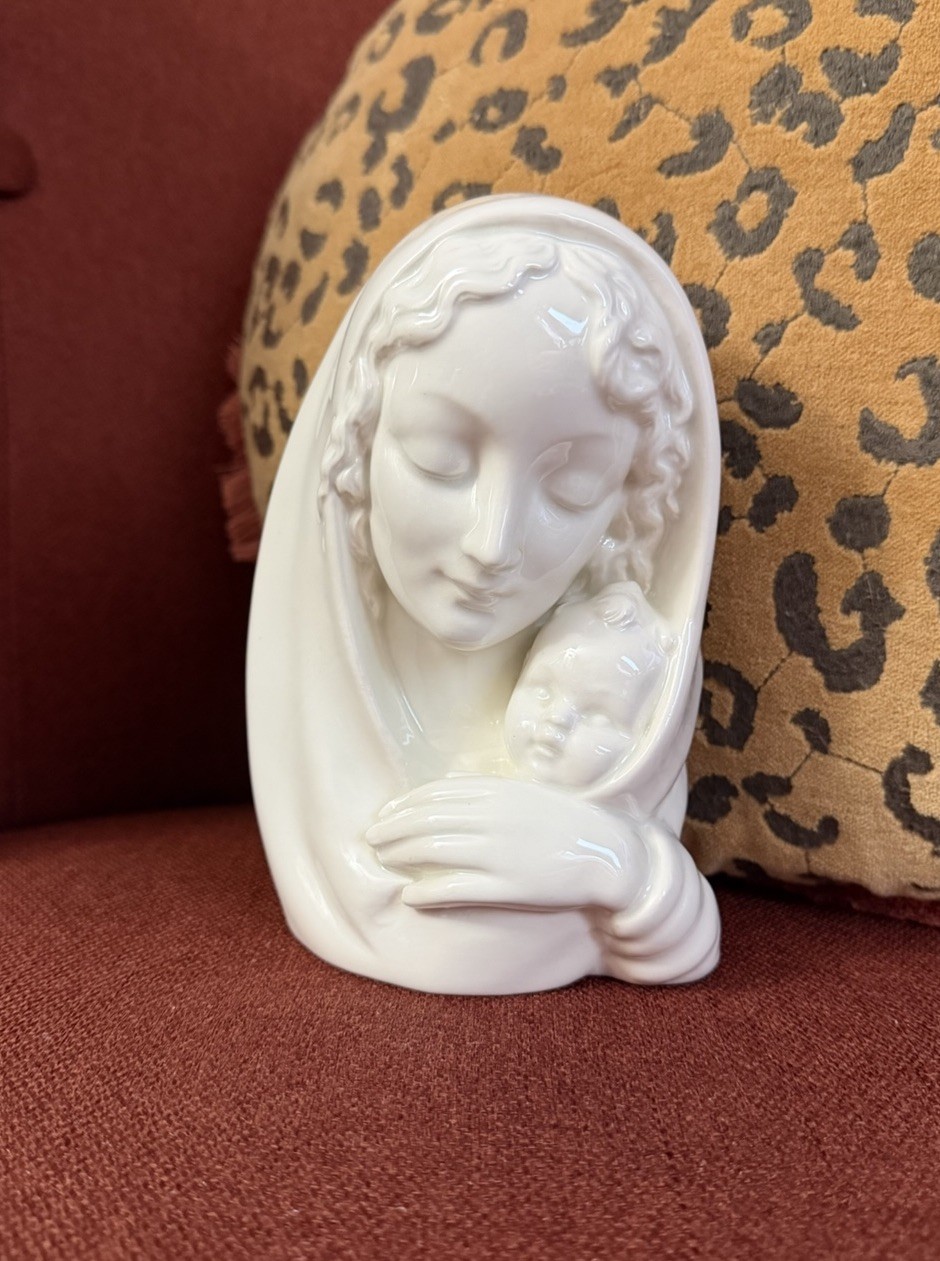 Vintage Goebel Porcelain Madonna & Child Bust, Sacarat by Reinhold Unger 1960