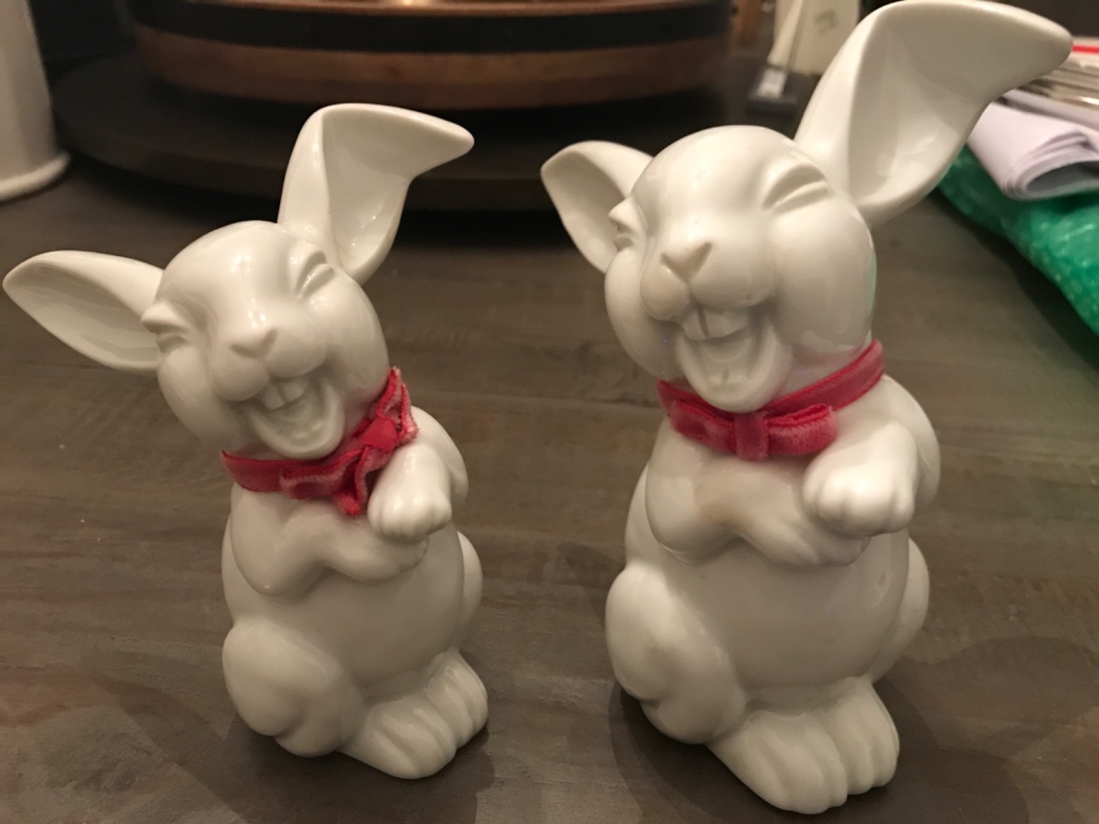 Rare Pair VTG 1954/1955 Rosenthal Porcelain Laughing Bunny Hare Pair Germany EUC Rare Pair VTG 1954/1955 Rosenthal Porcelain Laughing Bunny Hare Pair Germany EUC
