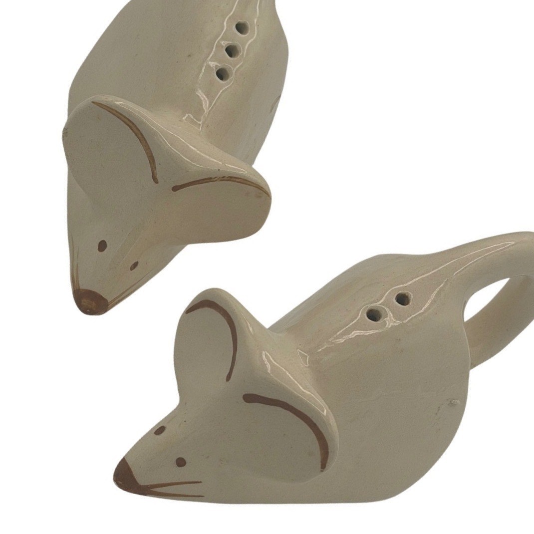 Vtg 1960s Doranne of California Ceramic Mice Salt & Pepper Shaker M43 MCM Rare Vtg 1960s Doranne of California Ceramic Mice Salt & Pepper Shaker M43 MCM Rare